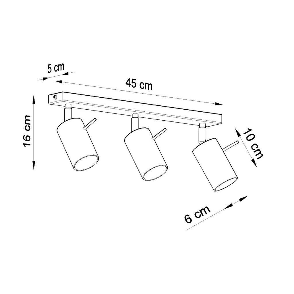 SOLLUX lighting Deckenleuchte »RING«, 3 flammig-flammig