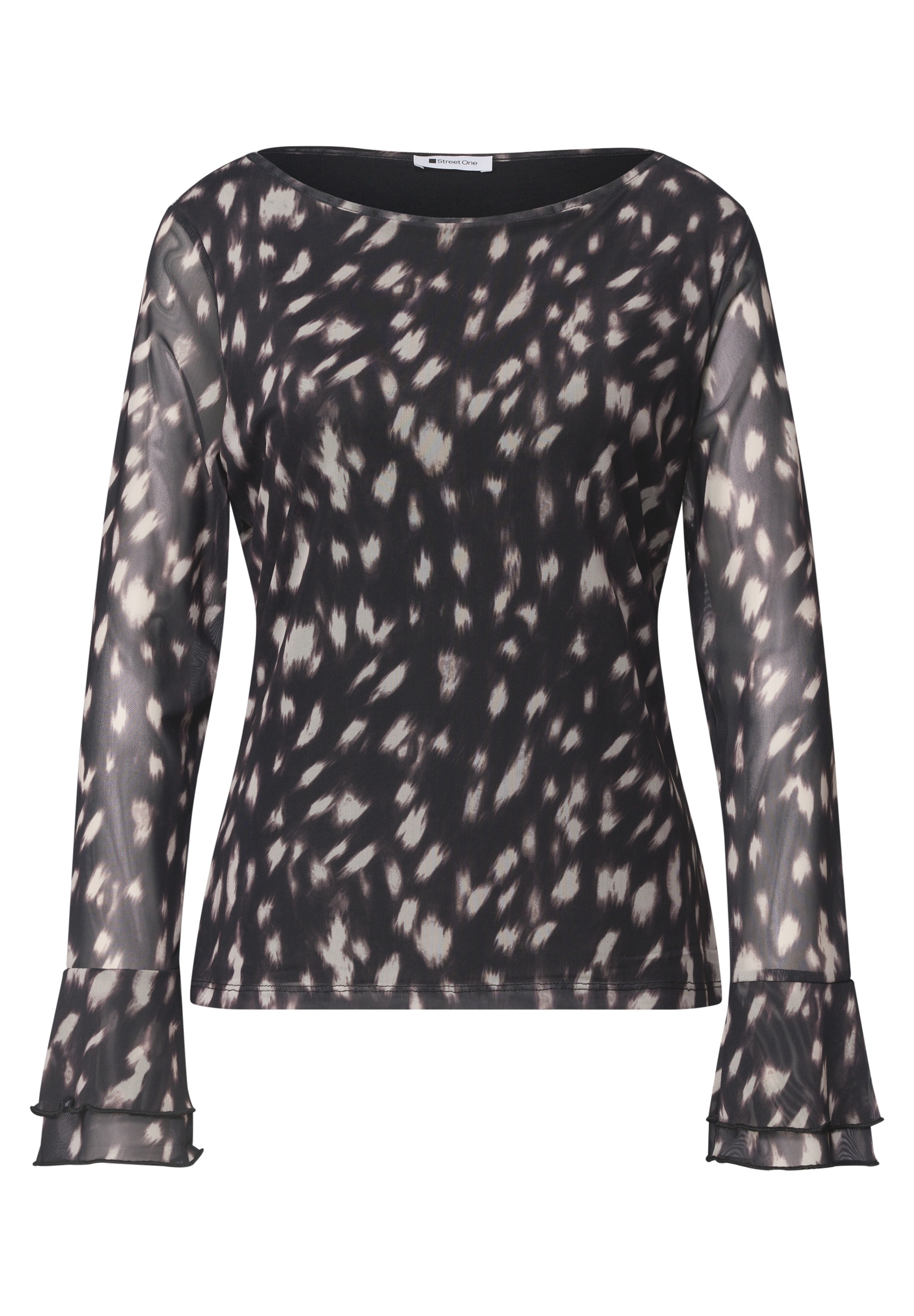STREET ONE Langarmshirt mit Volantärmeln