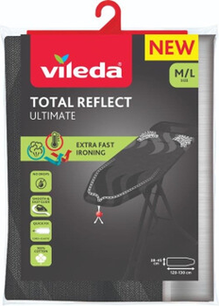 Vileda Bügelbrettbezug »Vileda Total Reflect Ultimate Bügelbrettbezug« Extra schnelles Bügeln durch Hitze- und Dampfreflektion