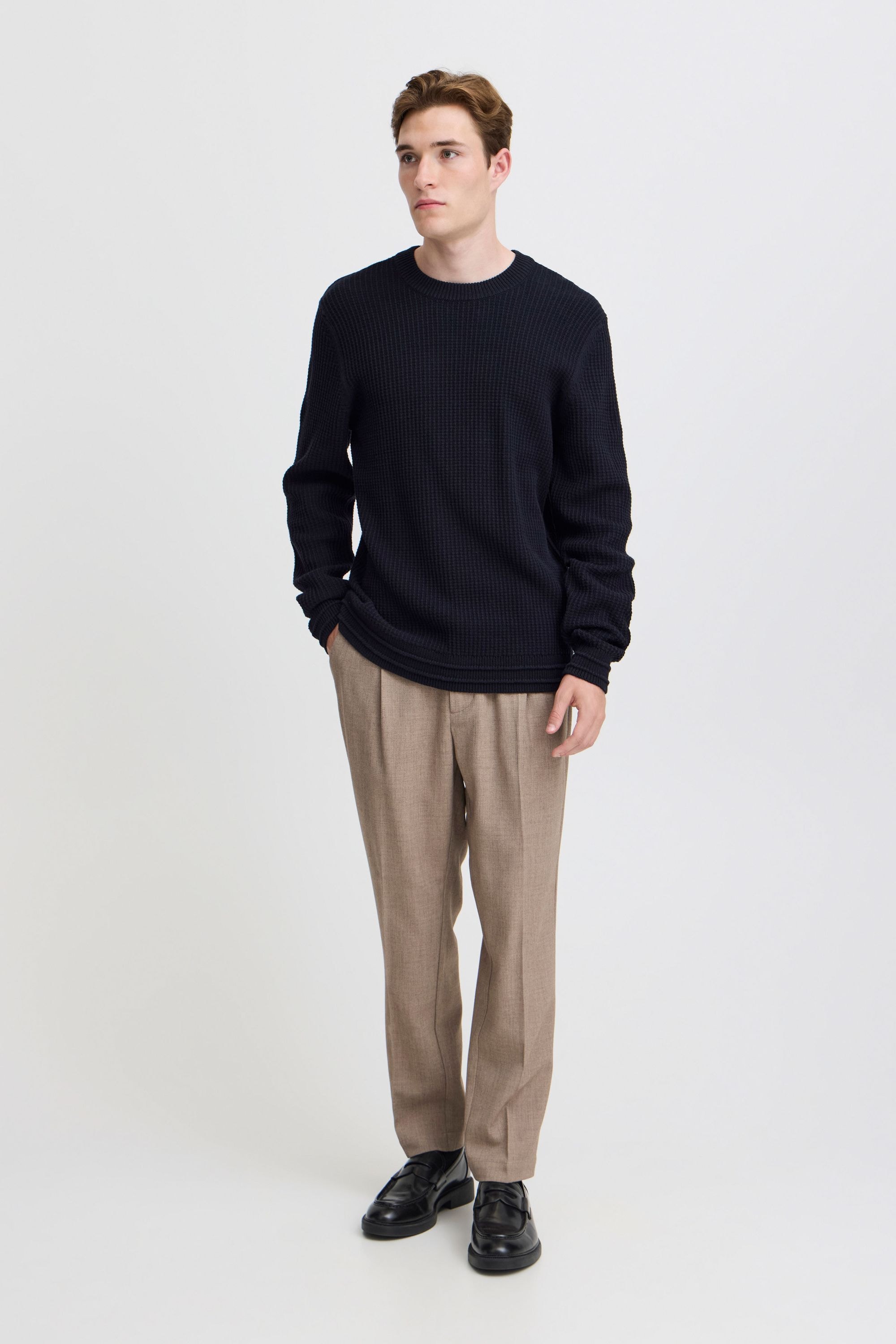 Casual Friday Strickfleece-Pullover »Strickpullover CFKARL crew neck structured knit«