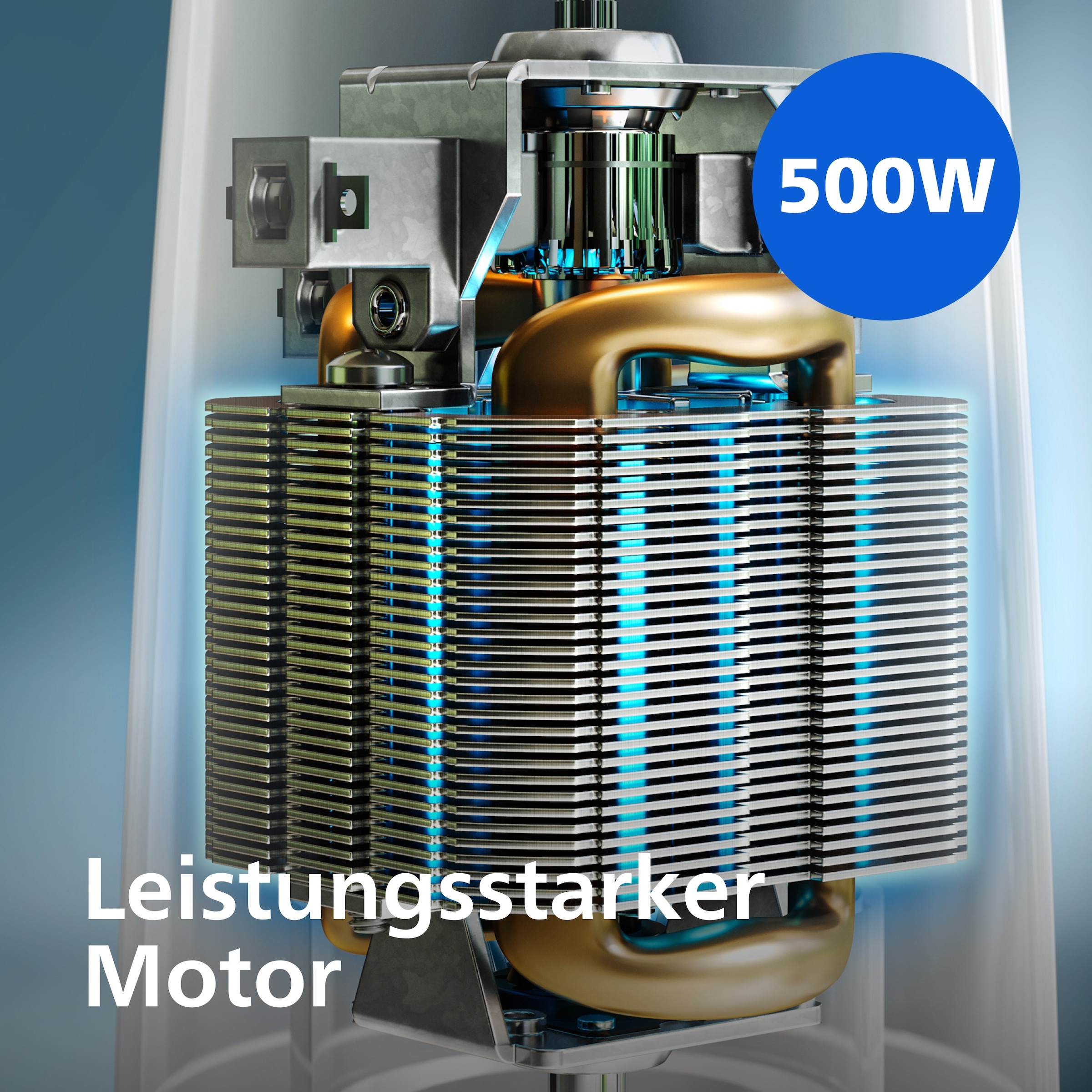 Philips Zerkleinerer »HR1503/00 3000 Series mit  PowerChop Technologie« 450 W 2L Glassschüssel, Edelstahl