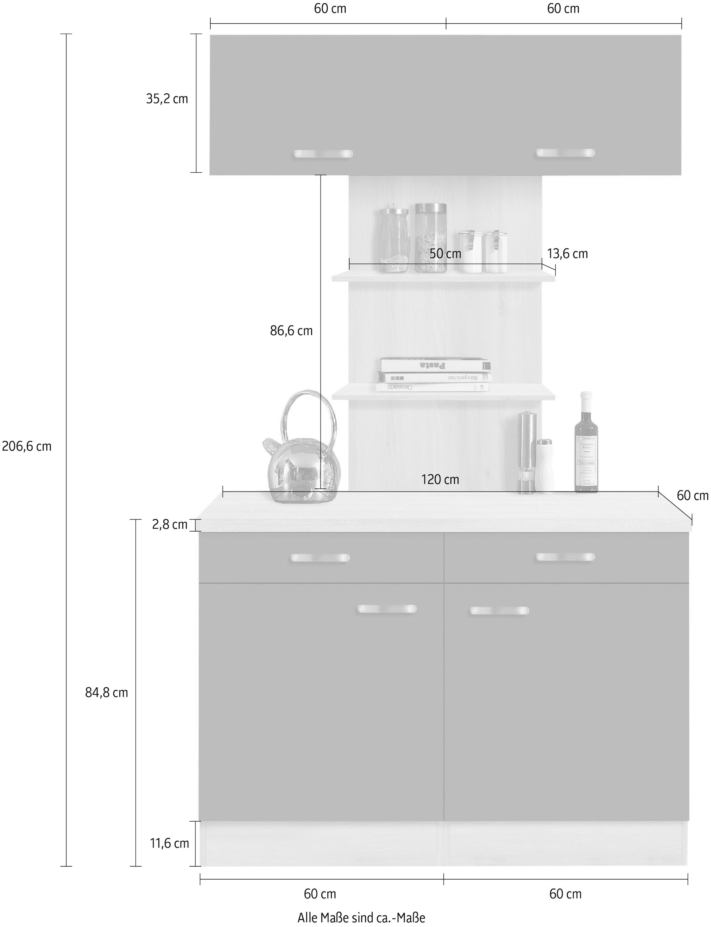 OPTIFIT Buffet »Faro«, mit | Metallgriffen, Breite 120 kaufen BAUR cm