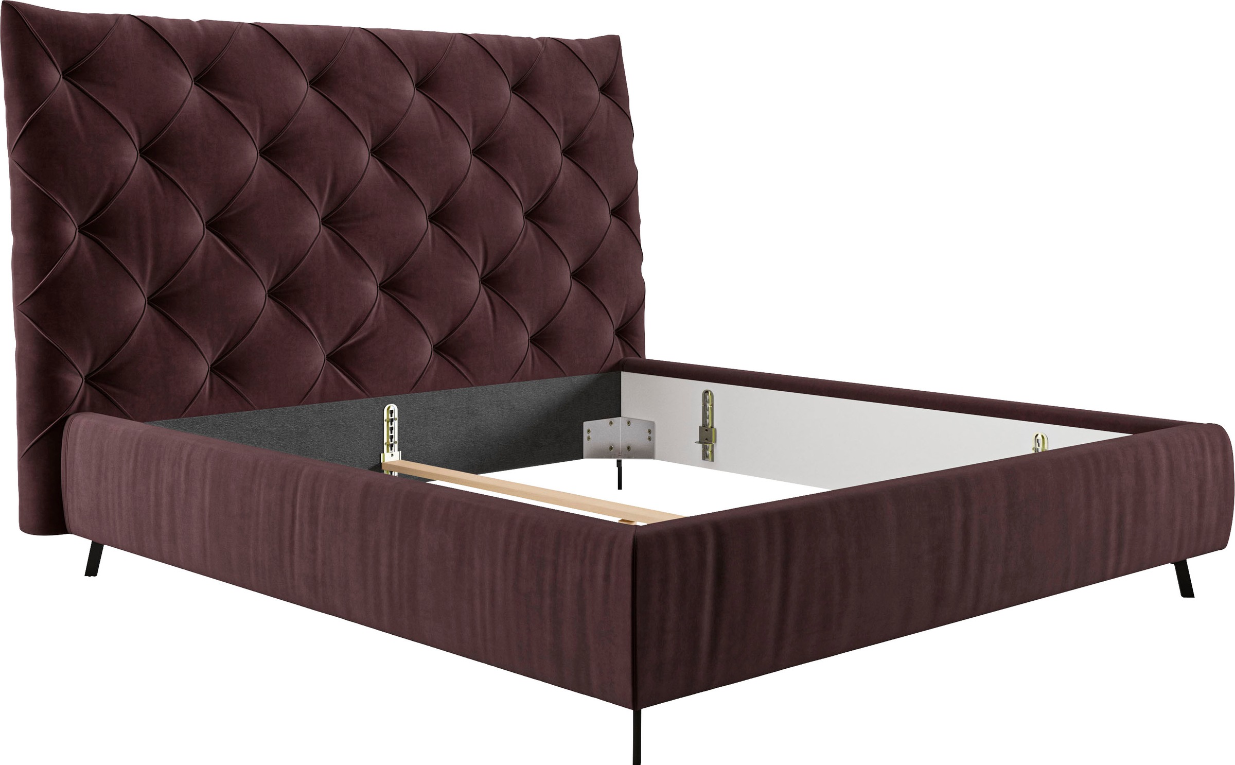 Thumbnail - Home affaire Polsterbett "Maxime, in 4 Breiten bis 200cm, auch in Leder" Kopfteilhöhe 143 cm, belastbar bis 280 kg, auch...