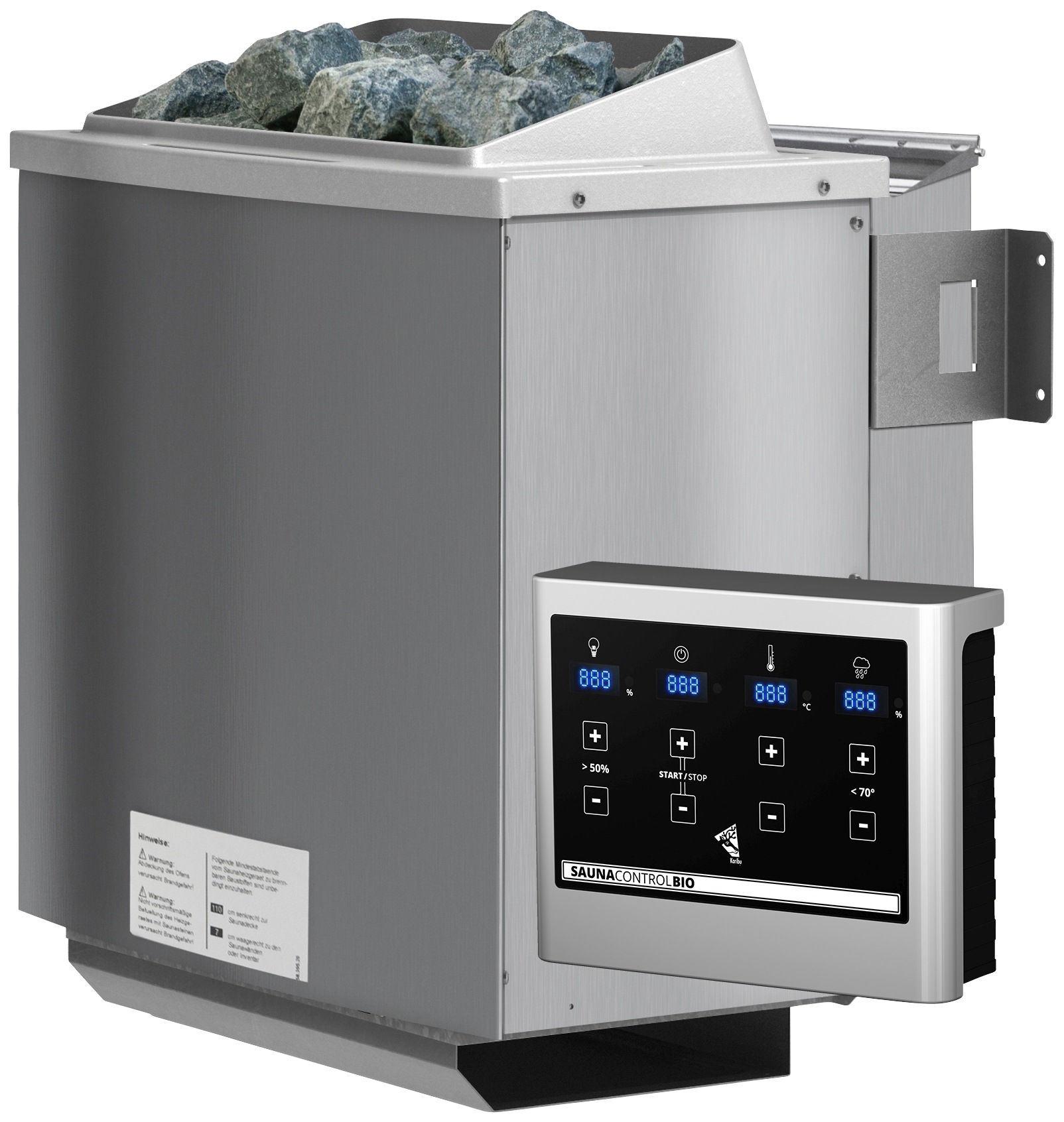 Karibu 9 kW Bio-Kombiofen Saunaofen anthrazit inkl. Steuergerät EASY weiß - Sparset - Image 2