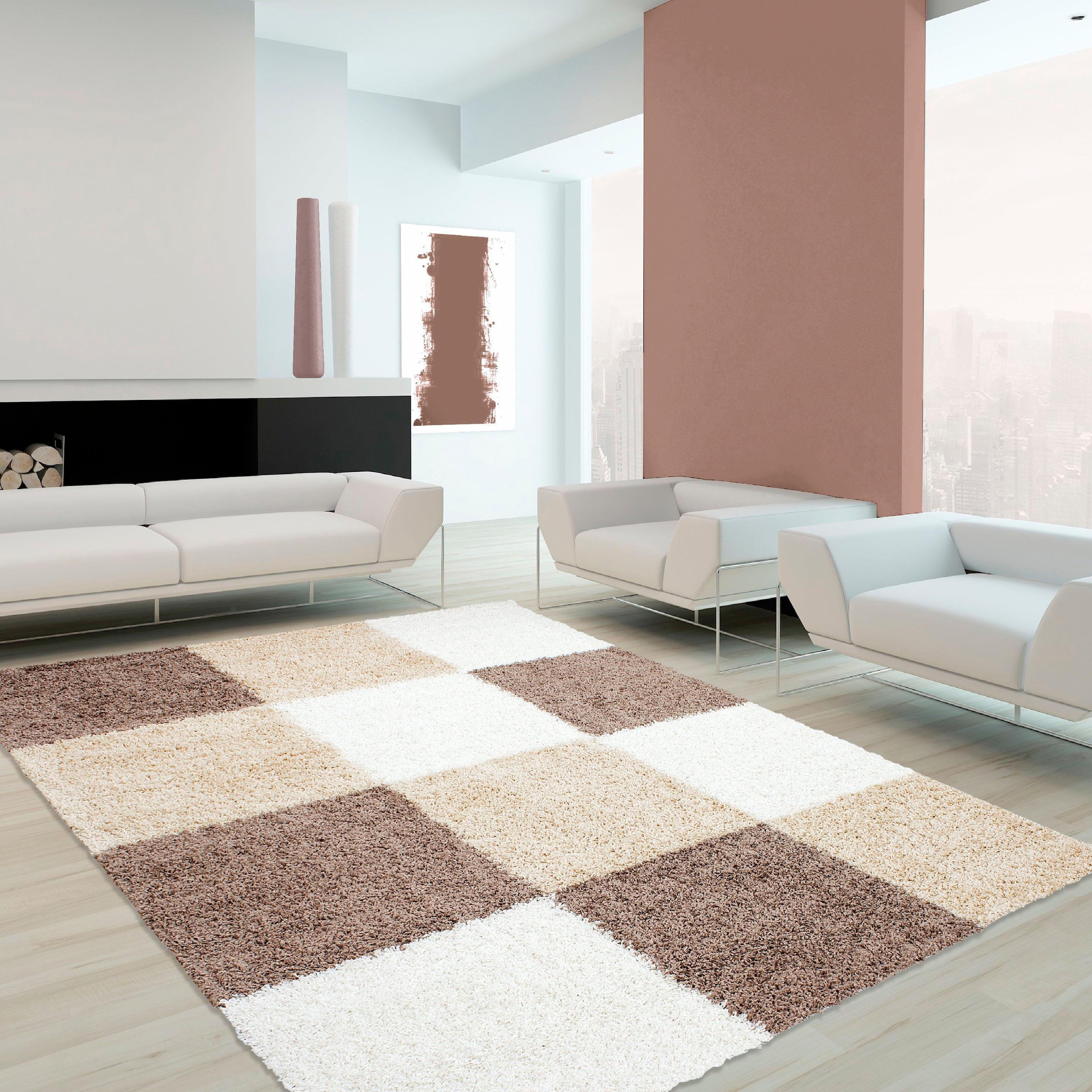 Ayyildiz Teppiche Hochflor-Teppich »Life Shaggy 1501«, rechteckig, Wohnzimmer