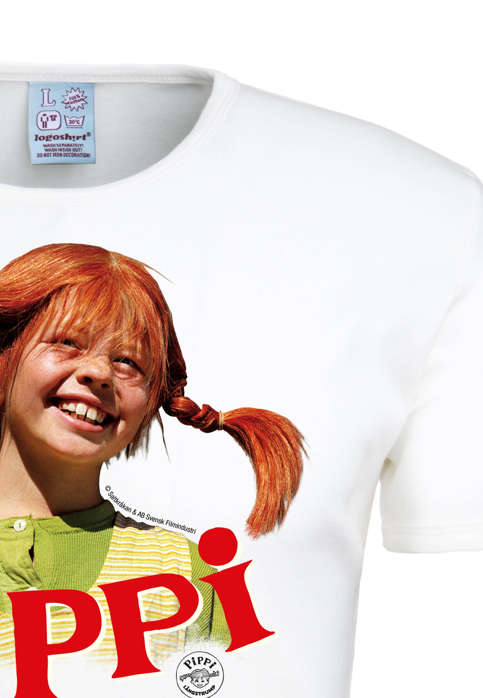 bestellen »Pippi mit LOGOSHIRT T-Shirt BAUR Langstrumpf«, | Originaldesign lizenziertem