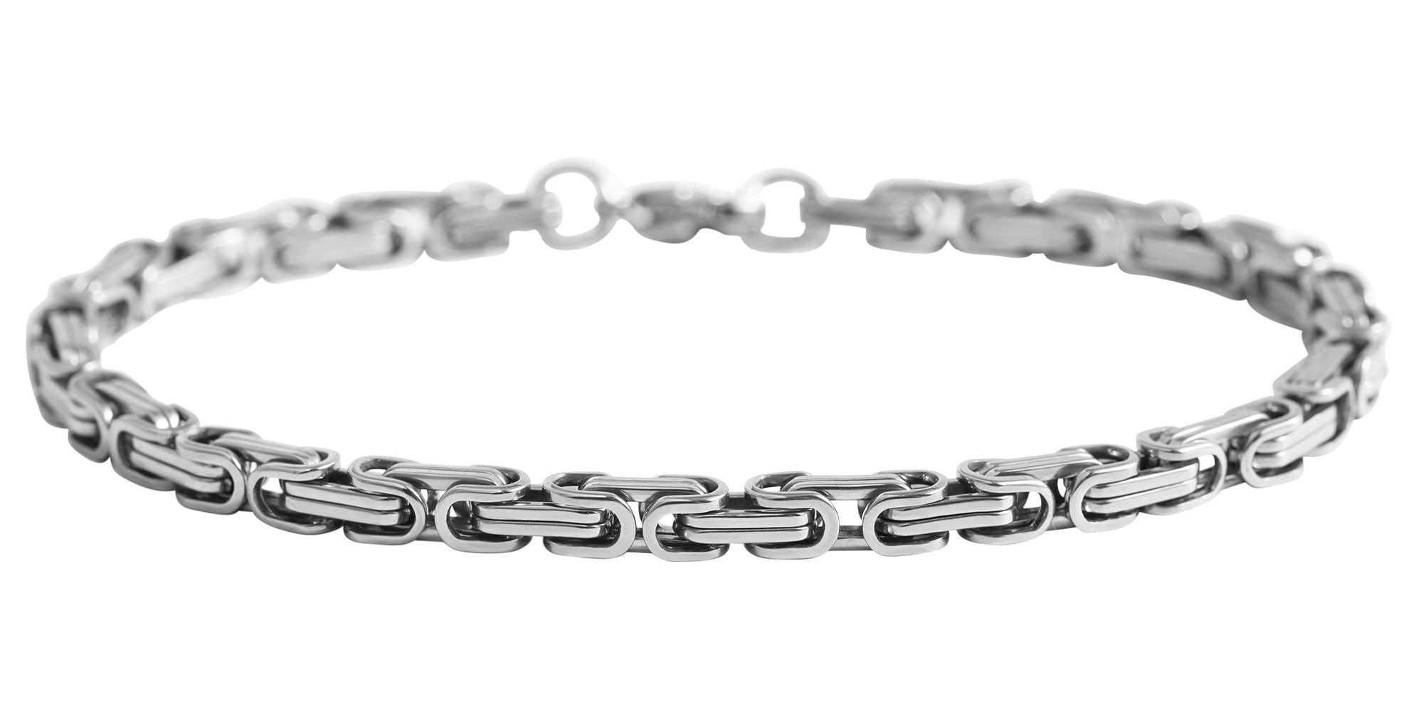 Gliederarmband ADELIA´S "Unisex Armband – Gliederarmband aus Edelstahl 20 cm", silber, Armbänder, Damen, 20cm, Edelstahl, Gliederarmband, Zum Verschenken – ideal zum einfach so 2