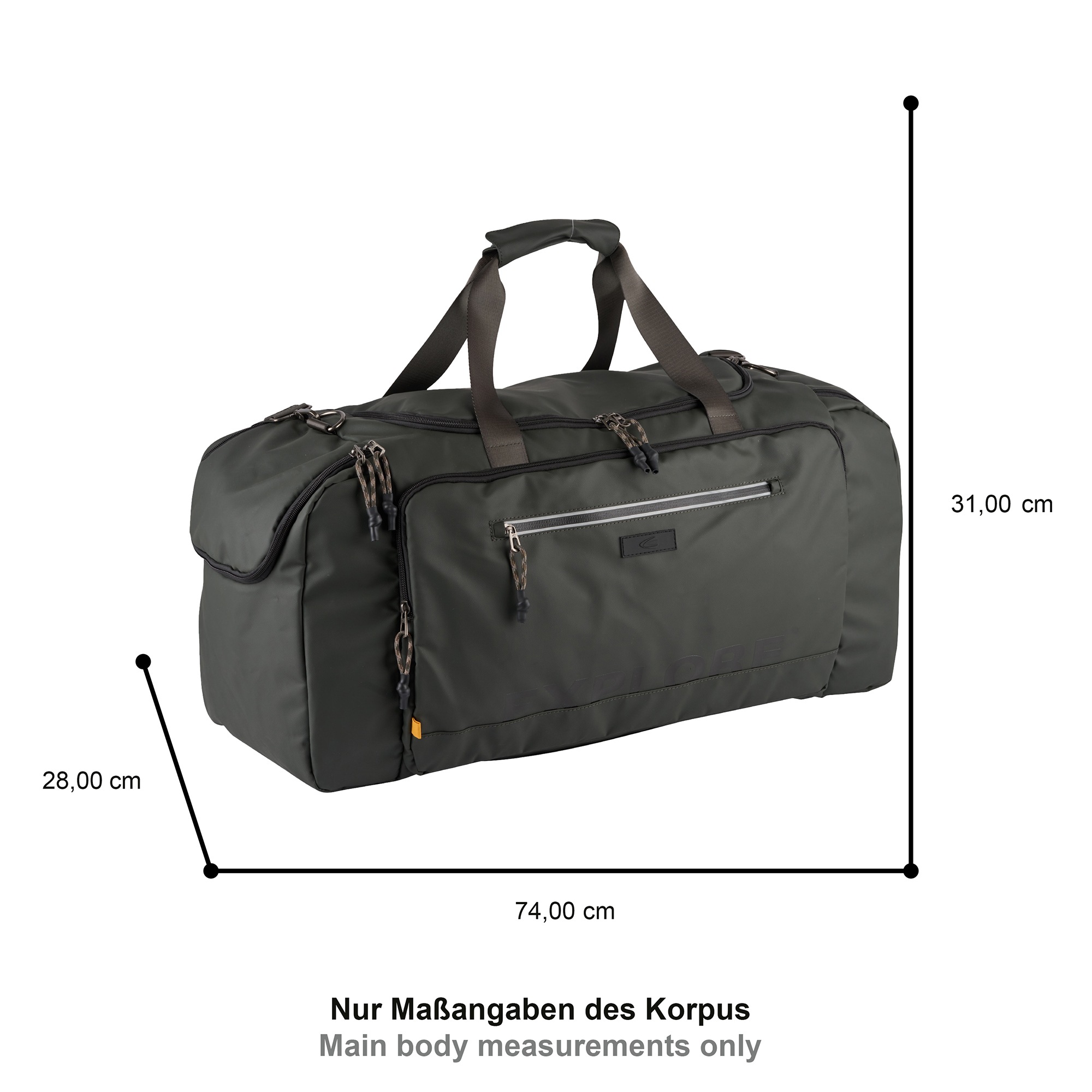 camel active Reisetasche "Explore" wasserabweisendes recyceltes Nylon und r günstig online kaufen