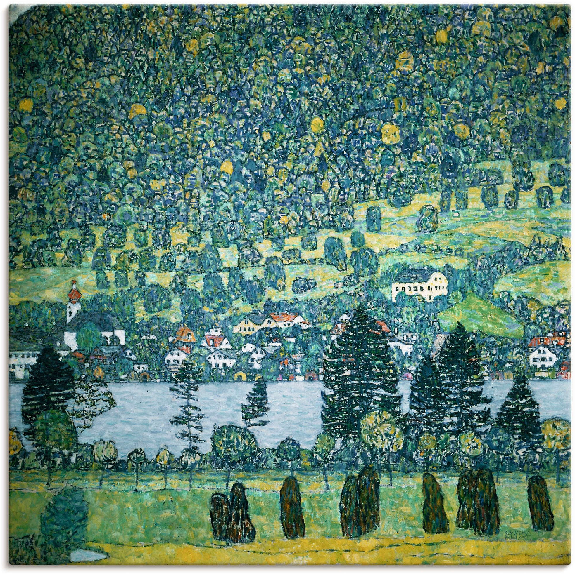 Artland Leinwandbild "Waldabhang in Unterach am Attersee", Wald, (1 St.), a günstig online kaufen