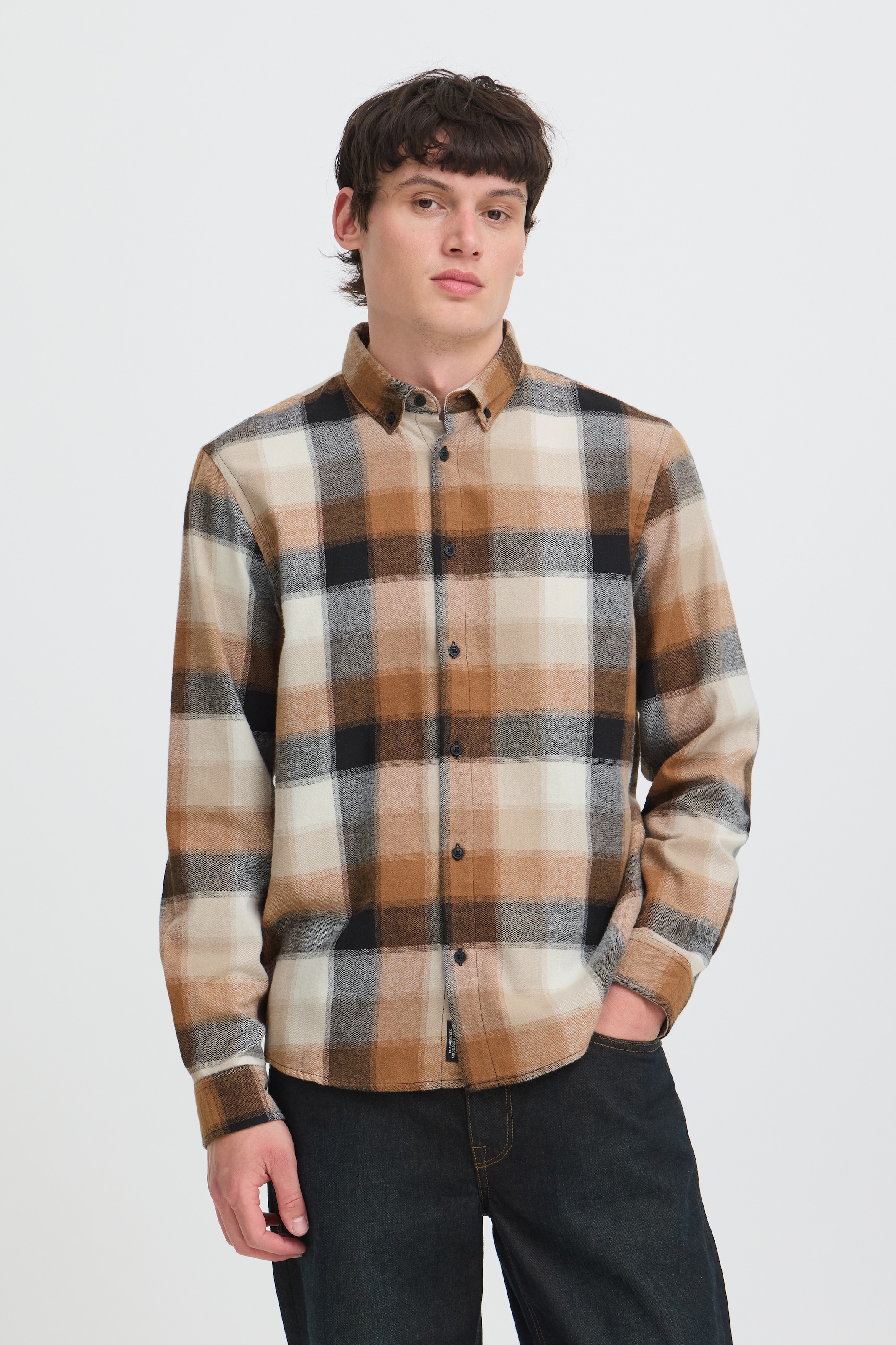 Blend Langarmhemd "BHCODY SHIRT" Materialmix, regular fit