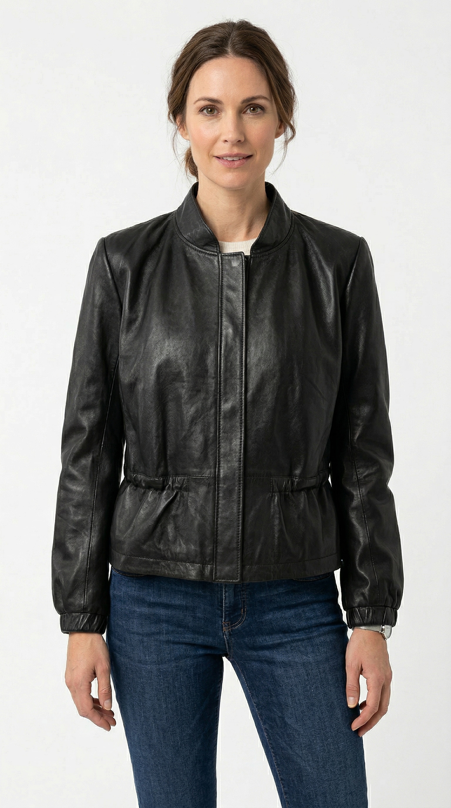 Mauritius Lederjacke "MWEliz" mit verstellbarer Taille günstig online kaufen