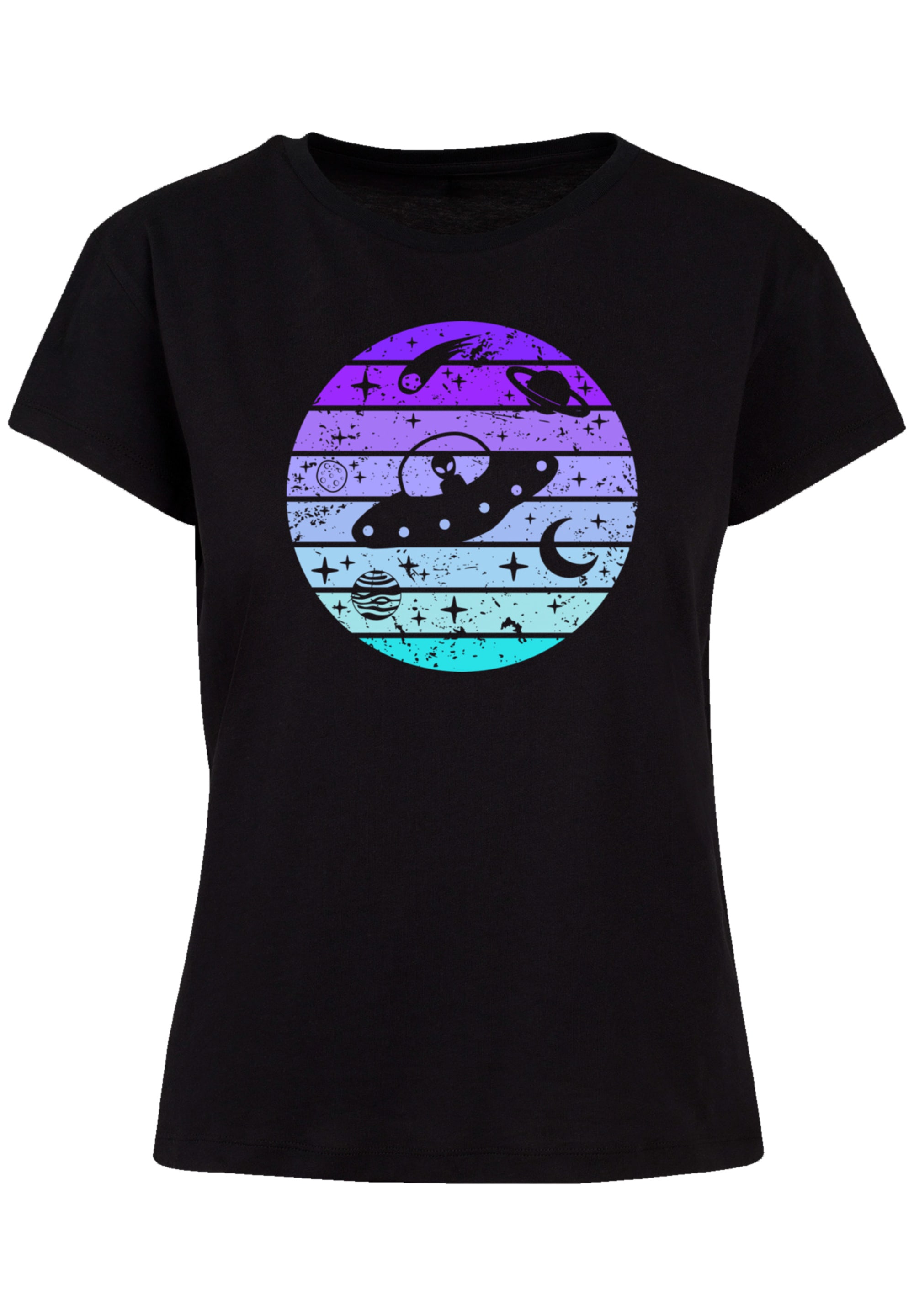 F4NT4STIC T-Shirt »Retro Alien Weltraum Sonnenuntergang«, Premium Qualität