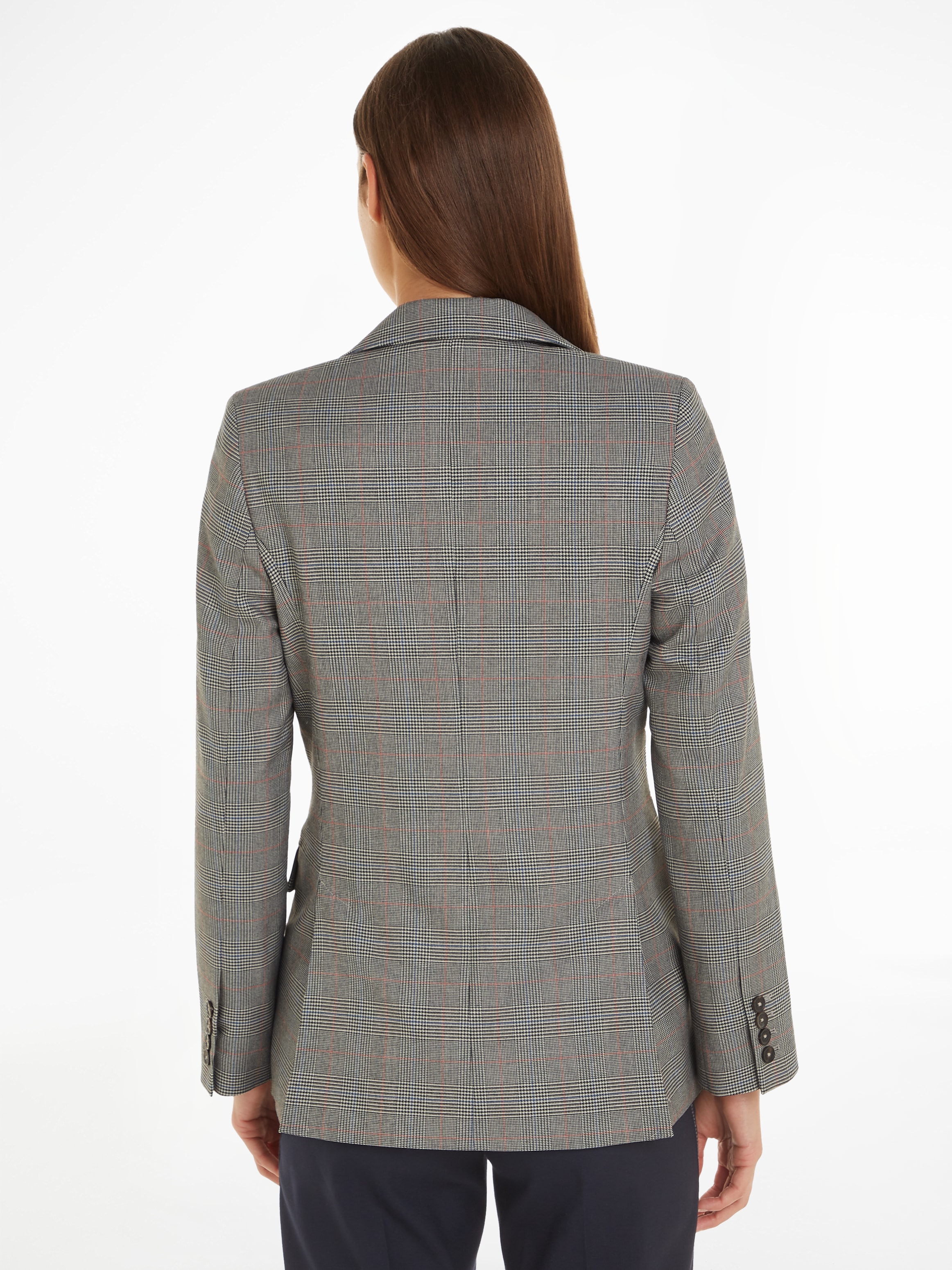 Tommy Hilfiger Kurzblazer »POW CHECK REGULAR BLAZER«, (Global Serie TH WOMEN), im Karodessin