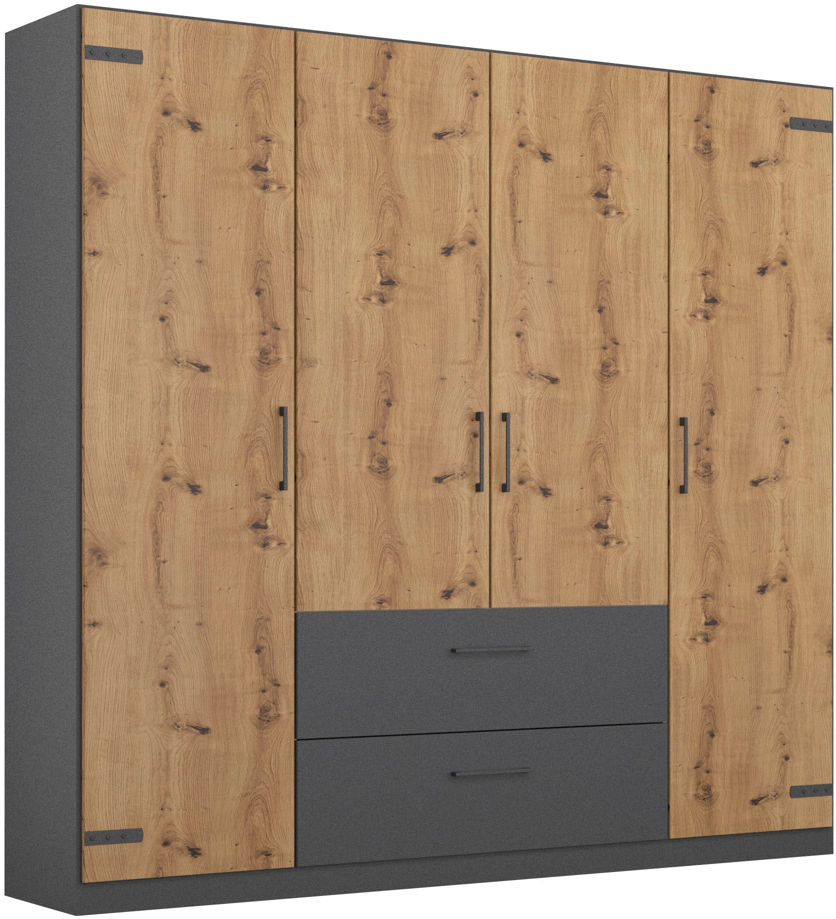 rauch Drehtürenschrank "Holmes" im Industrial Style, mit Schubkästen, mit o günstig online kaufen