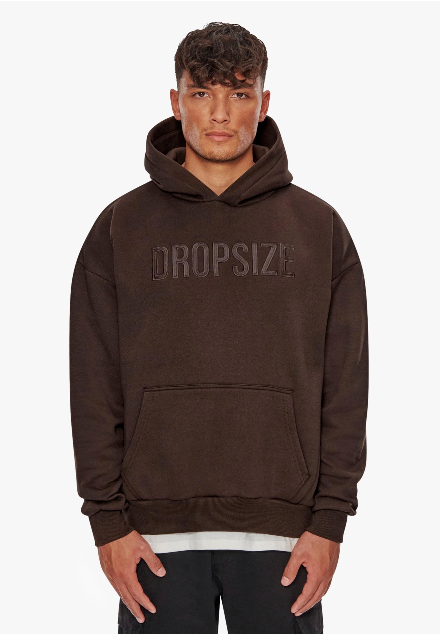 Dropsize Kapuzensweatshirt »Dropsize Herren Heavy Oversize Flat Front Embo Hoodie«, (1 tlg.)
