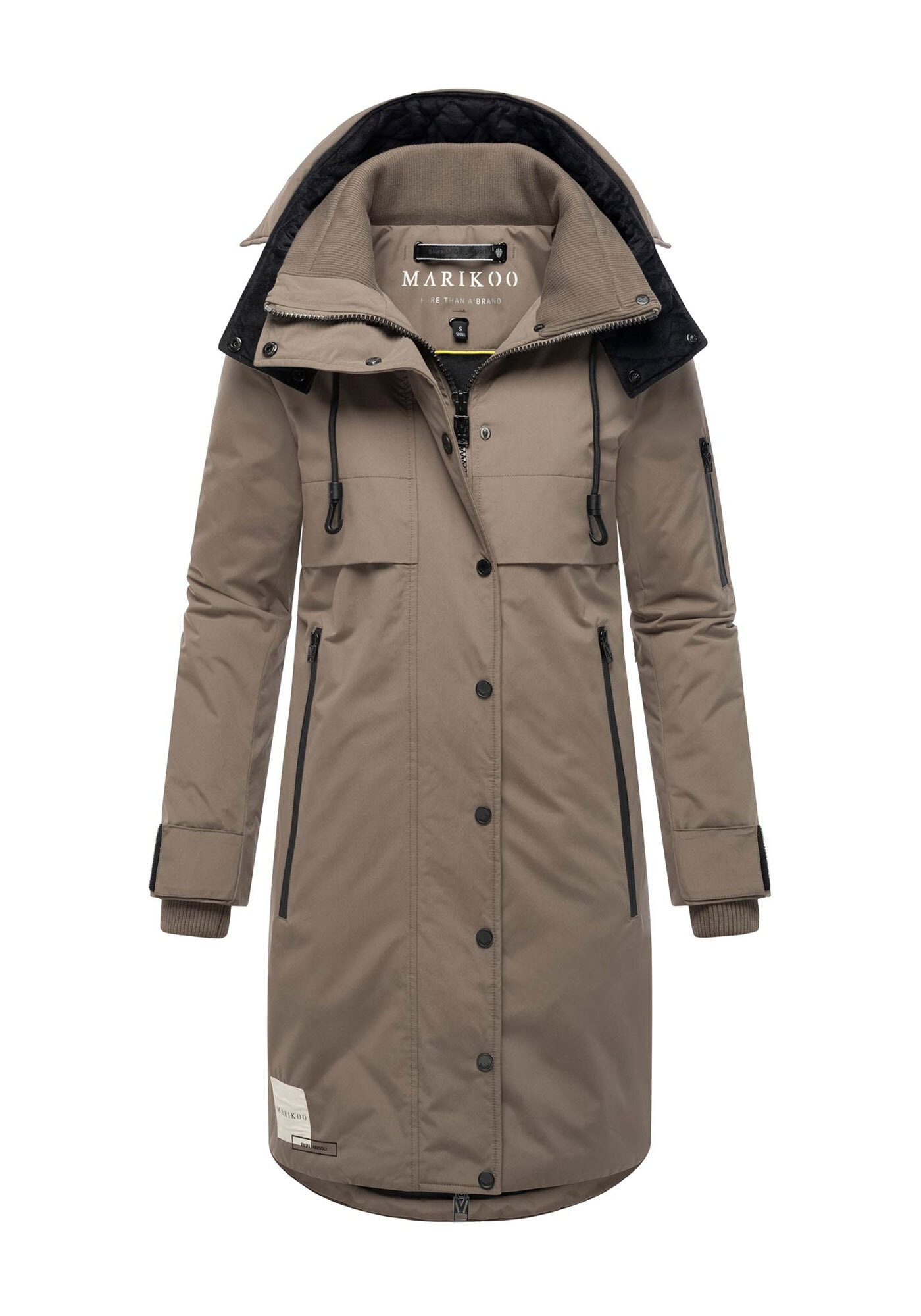 Marikoo Winterjacke »Anoukaa«, langer Parka mit abnehmbarer Kapuze
