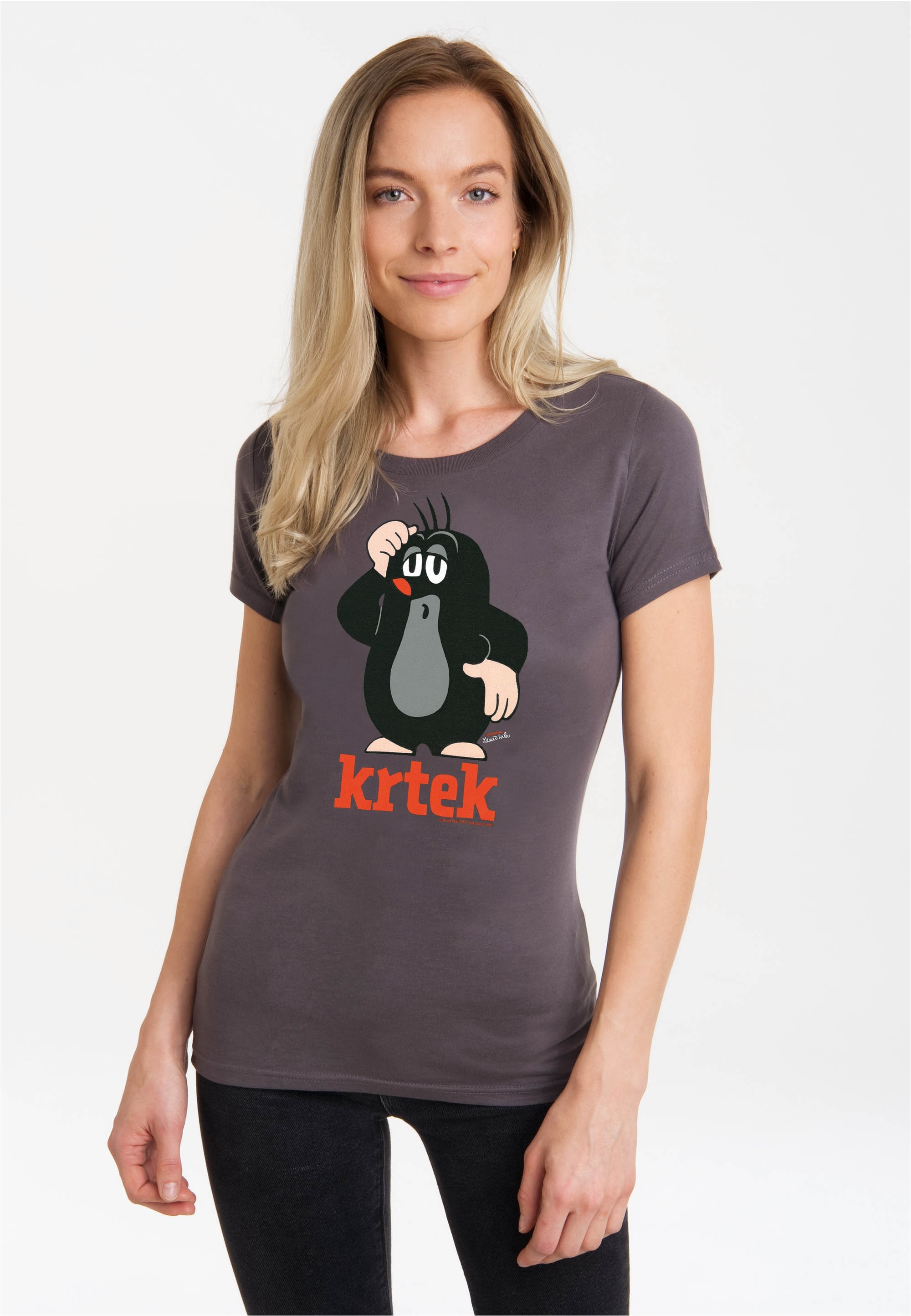 LOGOSHIRT T-Shirt "Der kleine Maulwurf - Krtek" mit coolem Maulwurf-Print günstig online kaufen