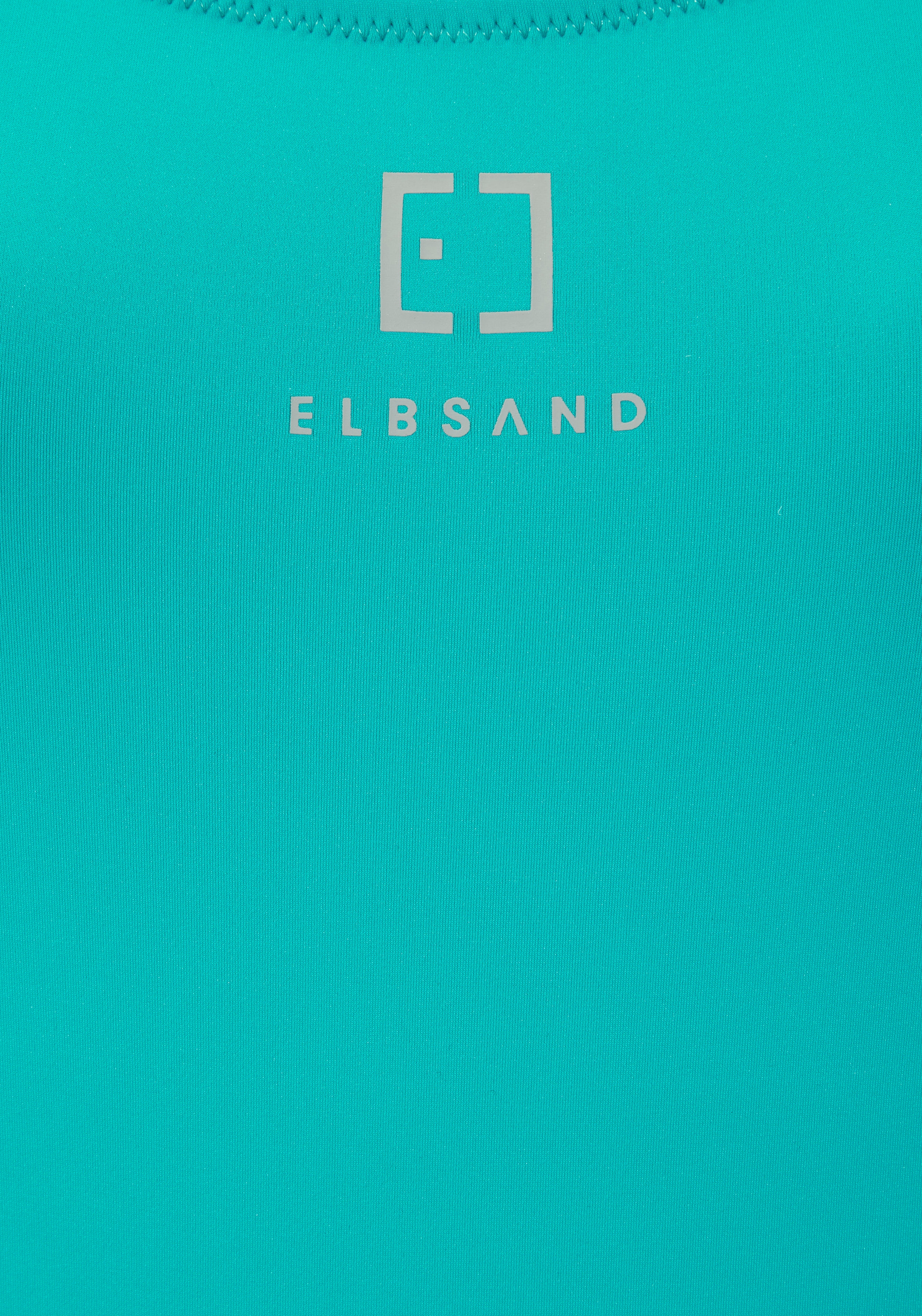 Elbsand Badeanzug, mit Markenschriftzügen in Kontrastfarbe
