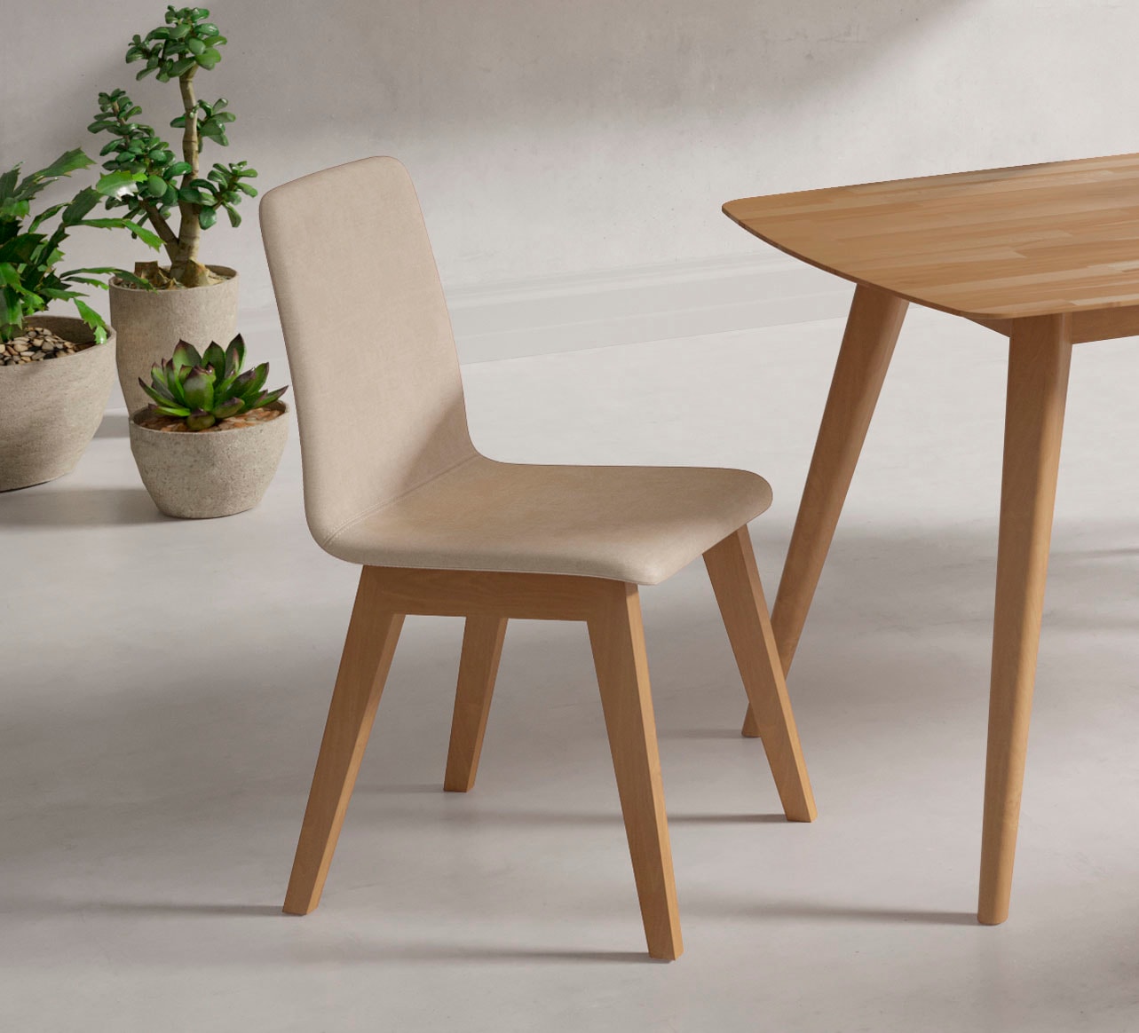 Home affaire Stuhl "Sandy" () 2 Stk.mit verschiedenen Stuhlbeinfarben und F günstig online kaufen