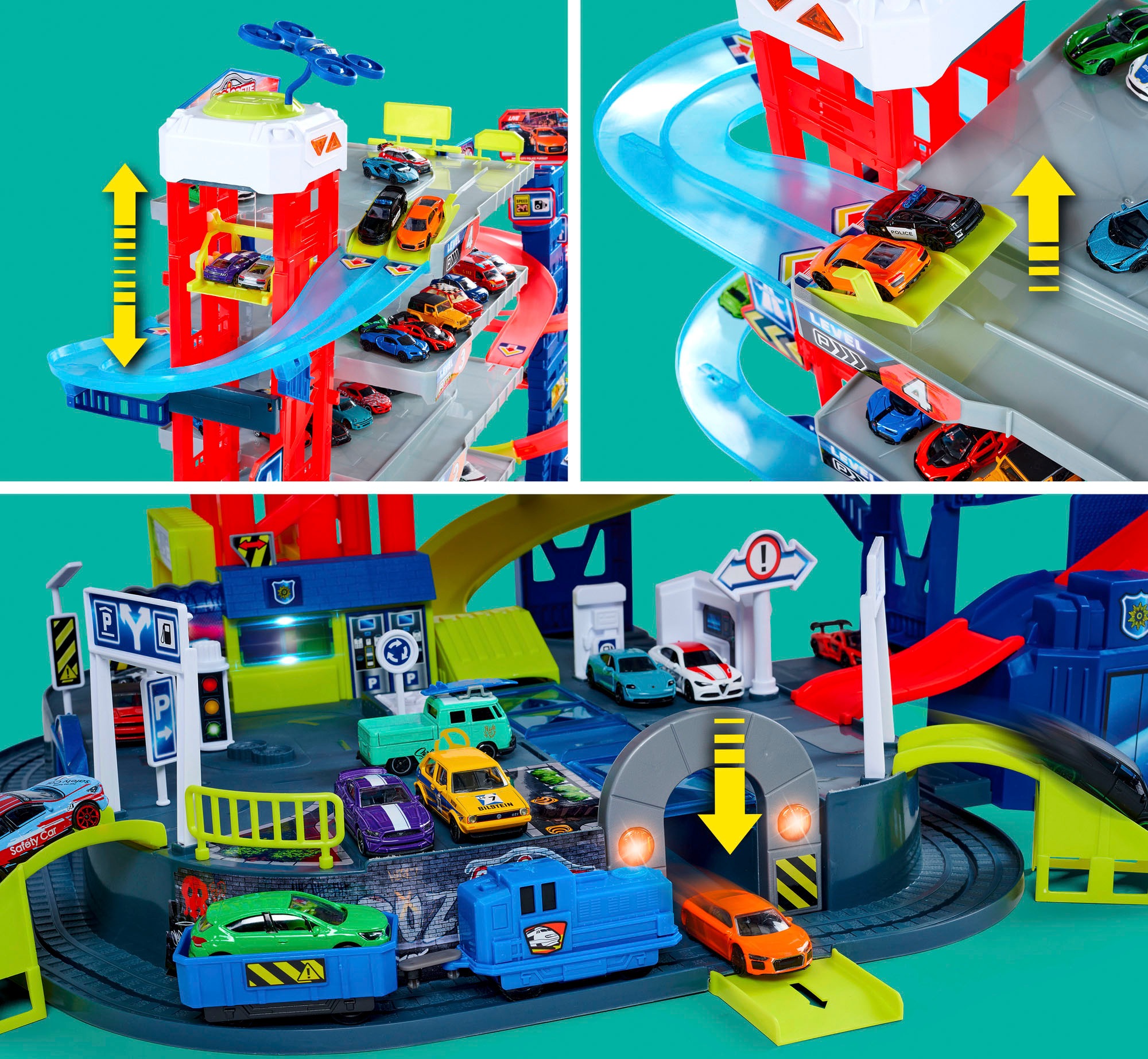 majORETTE Spiel-Parkgarage »Super Chase Center«, mit Licht & Sound