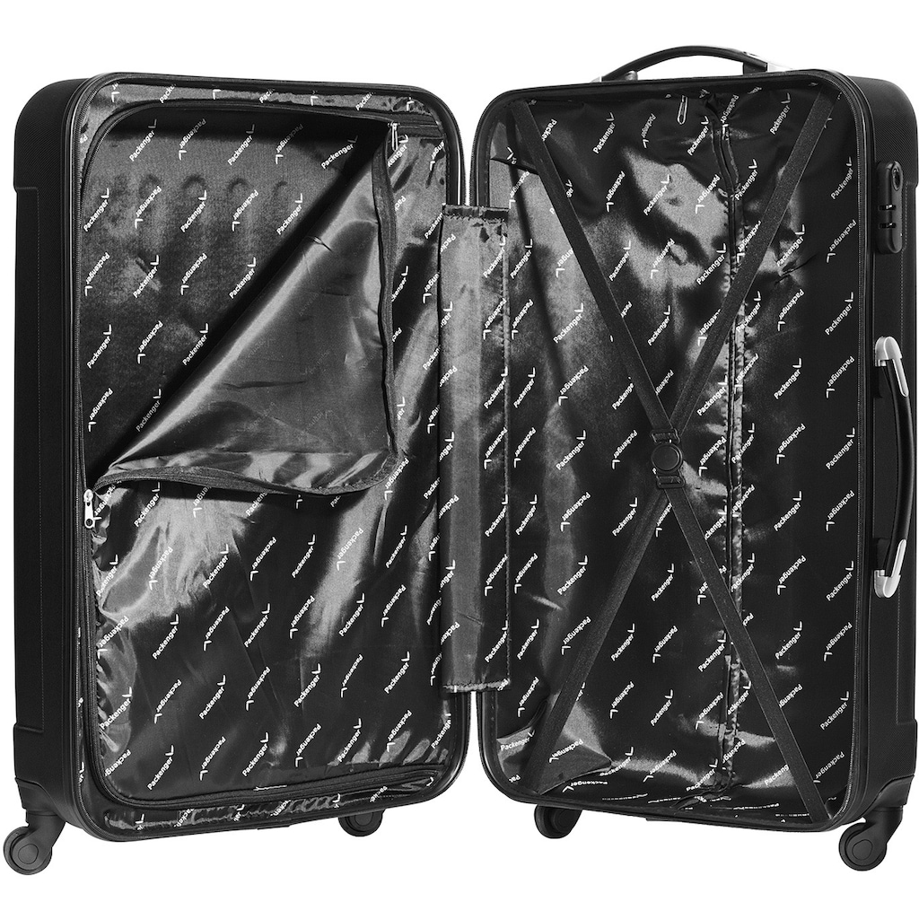 Packenger Trolleyset »Travelstar«, (3 tlg.), Reiseset klein mittel groß Gepäckset Hartschallentrolleys