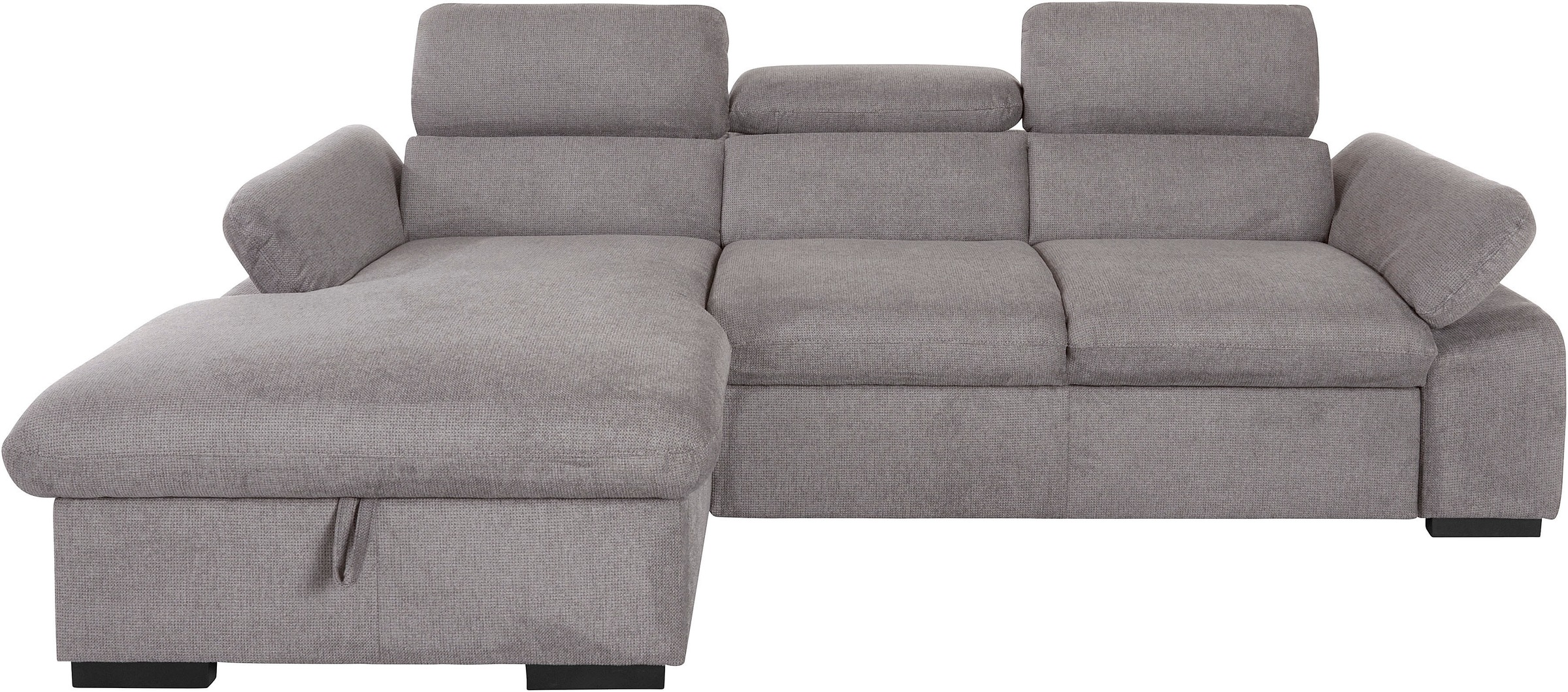 COTTA Ecksofa »Lola L-Form«, (Set, mit Hocker), mit Hocker & Kopfteilfunktion, wahlw. Bett- und Armteilfunktion