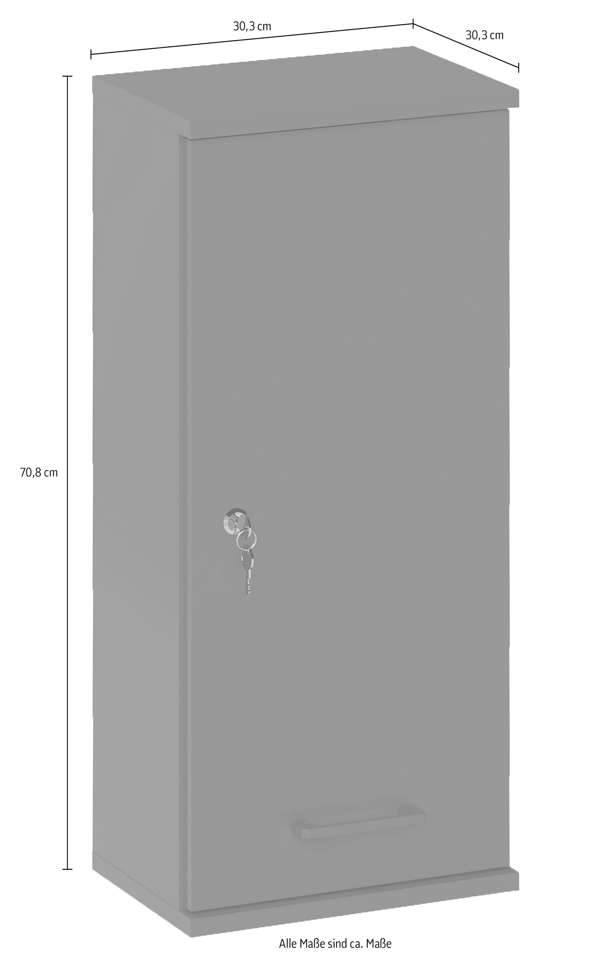 Schildmeyer Medizinschrank »Galeno, mit 3 verschiedenen Aufklebern, Breite 30 cm, Made in Germany« 1 Stk. tlg. Auswahl aus 3 verschiedenen Aufklebern zum Anbringen, Made in Germany
