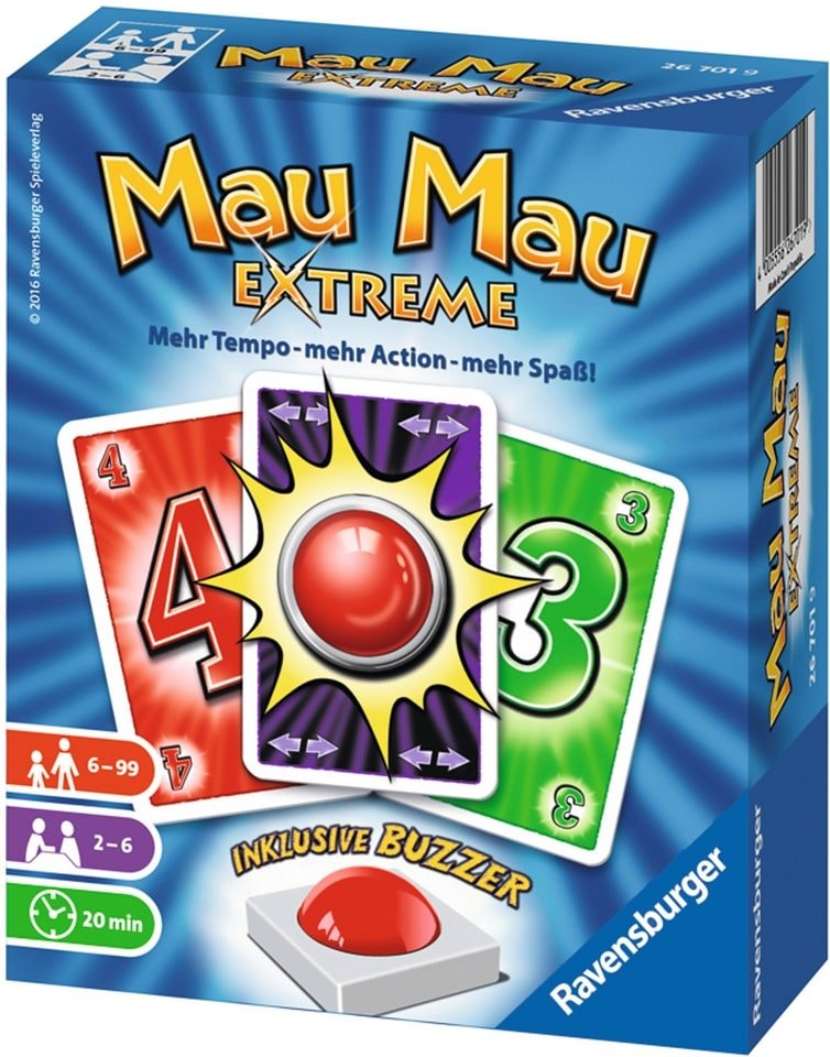 Ravensburger Spiel »Mau Mau Extreme«, Made in Europe, FSC® - schützt Wald - weltweit