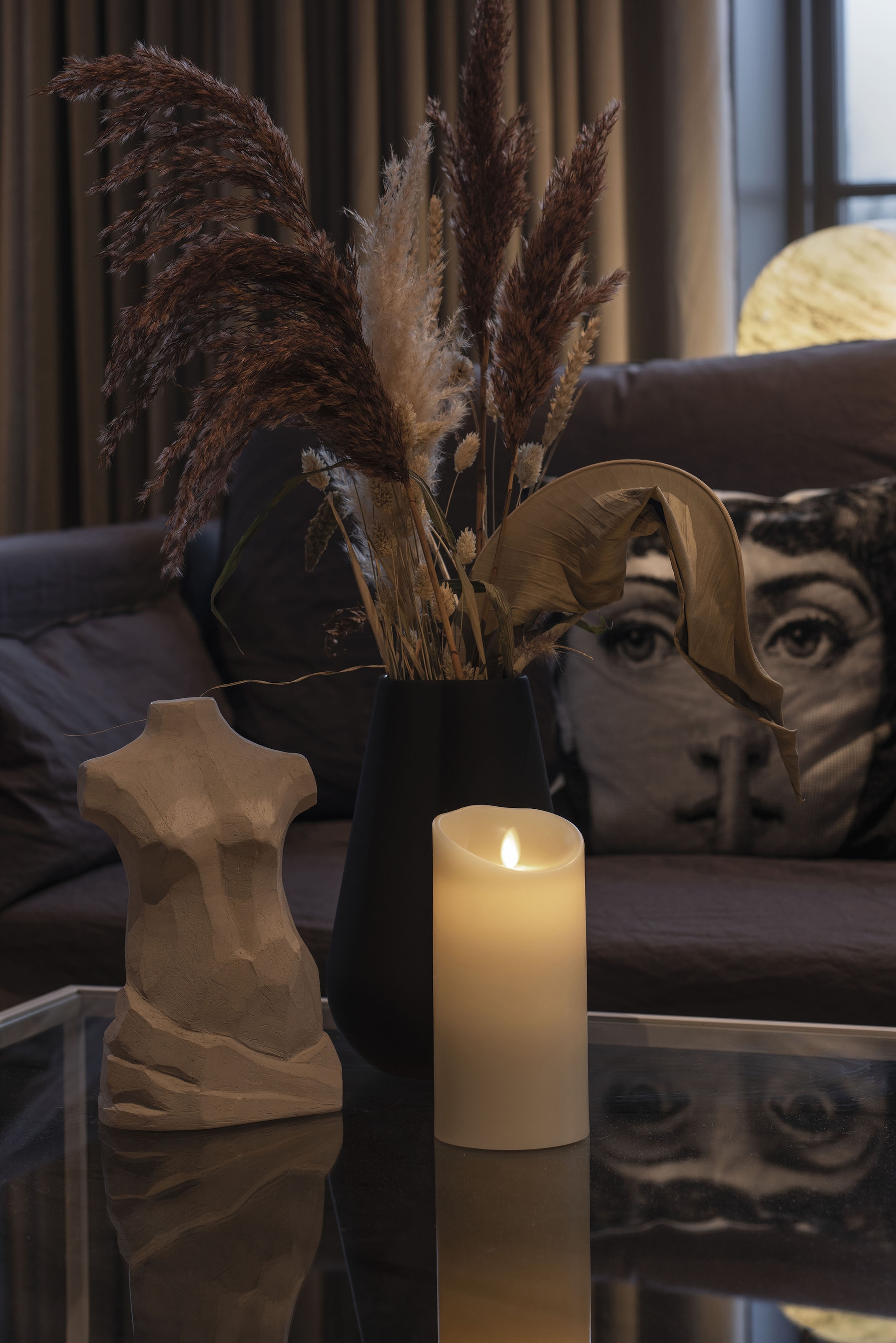 KONSTSMIDE LED-Kerze LED Echtwachskerze cremeweiß, mit 3D Flamme und geschm günstig online kaufen