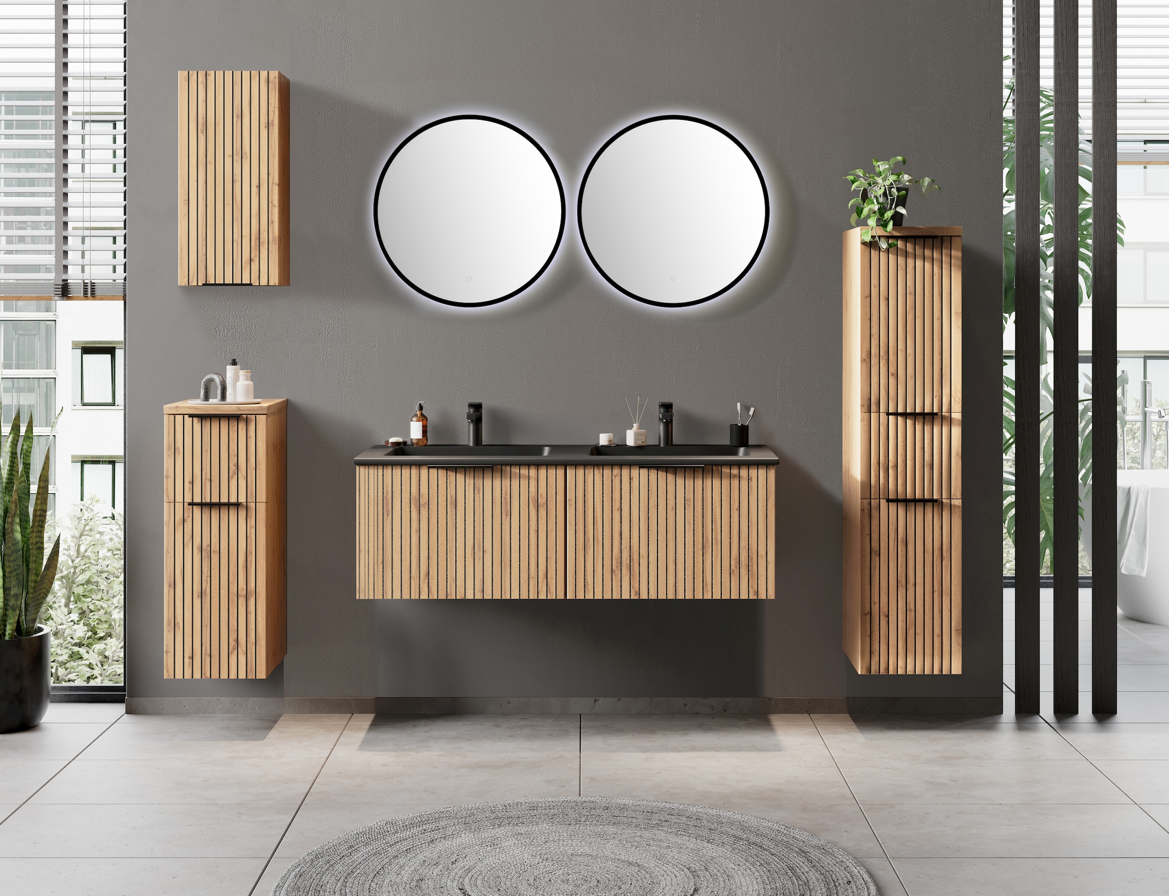 welltime Midischrank, Welltime, Breite 30 cm, reversibel, 2 Türen, 1 Auszug