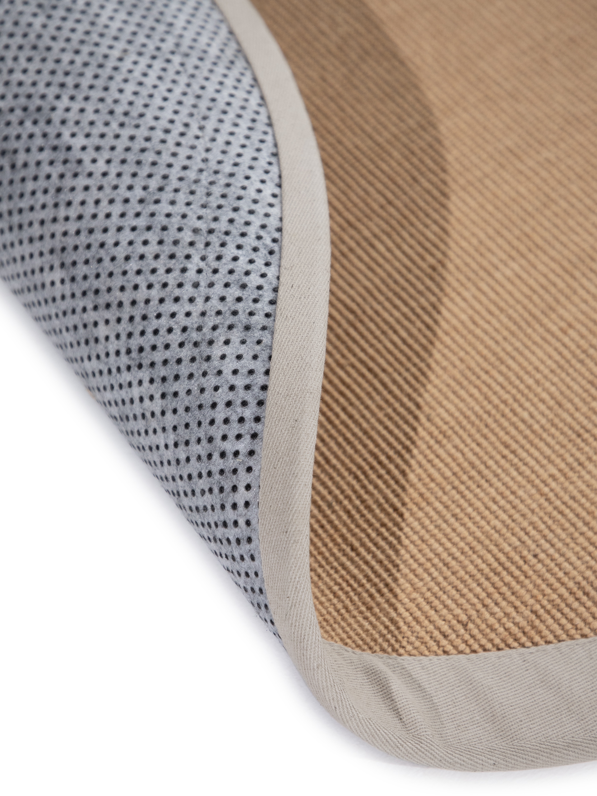 carpetfine Sisalteppich »Sisal«, rund, 5 mm Höhe, mit farbiger Bordüre, Anti-Rutsch Rückseite