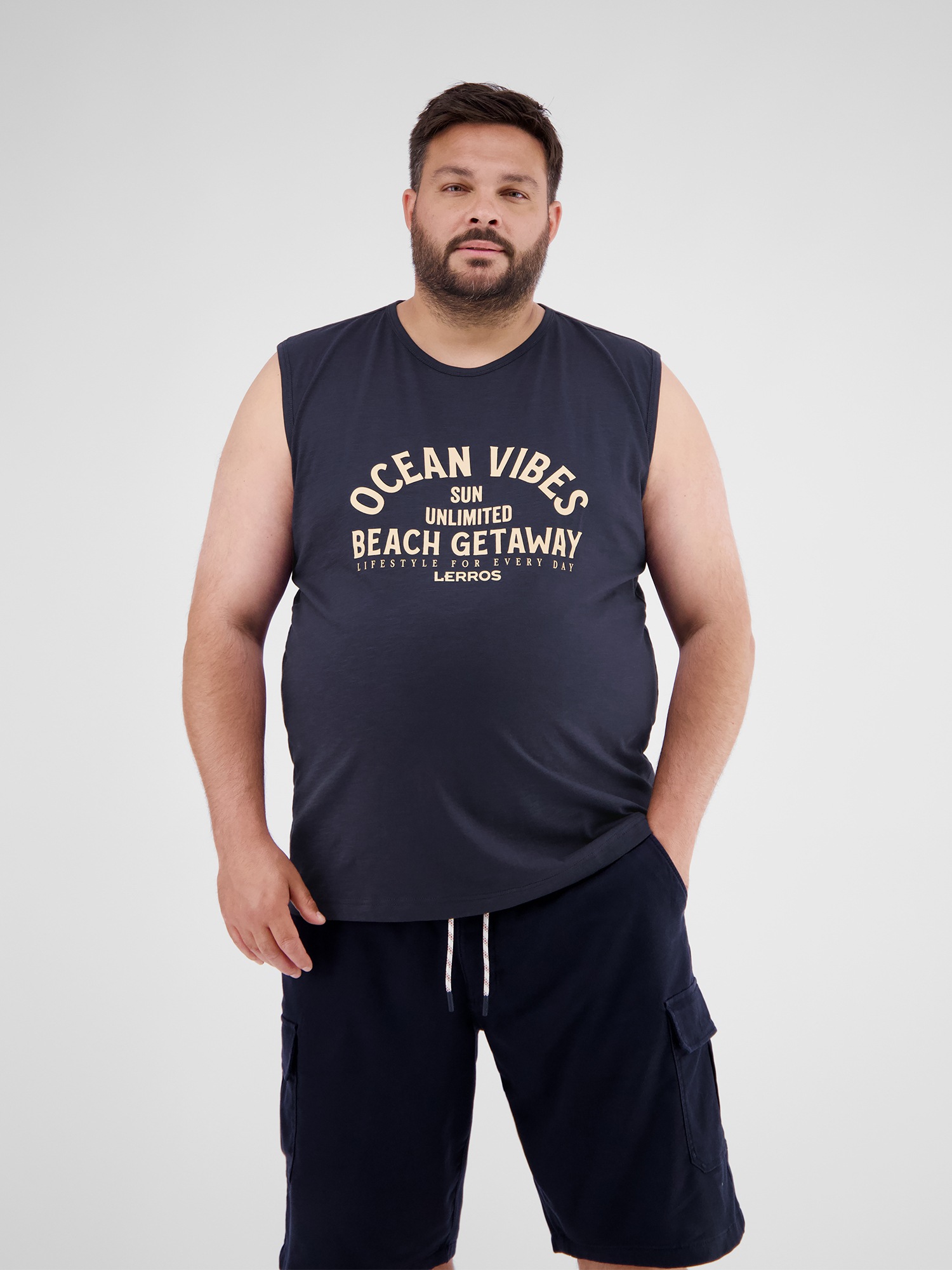 LERROS Muskelshirt "LERROS Print-Tanktop in Großen Größen" günstig online kaufen