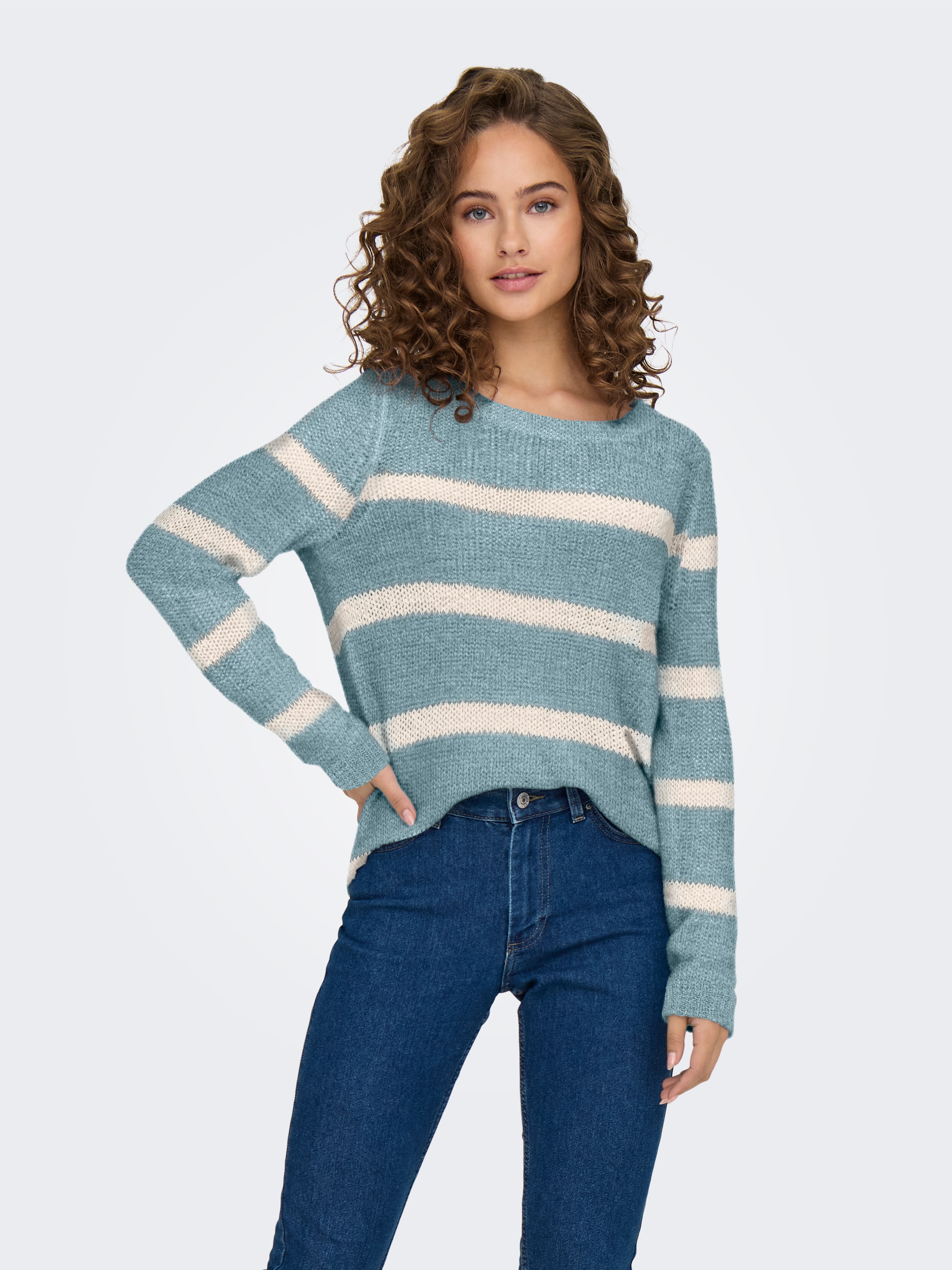 ONLY Strickpullover "ONLGEENA XO L/S PULLOVER KNT NOOS", mit Rundhalsaussch günstig online kaufen