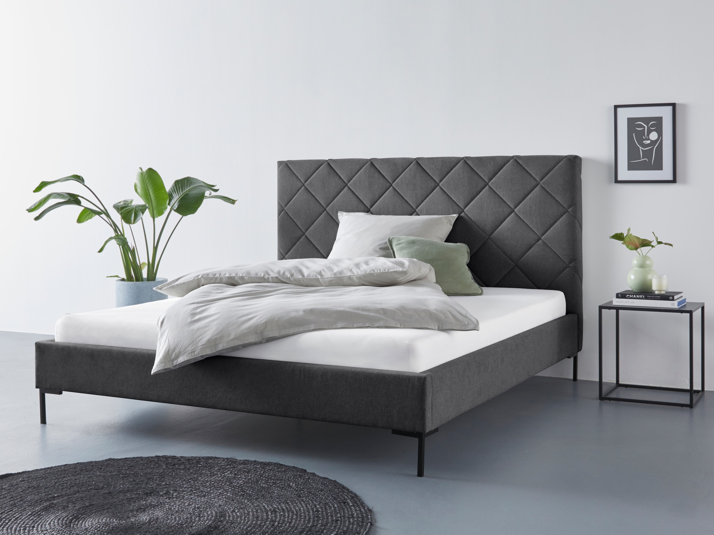 Home affaire "Charlott" Modernes Polsterbett mit oder ohne Lattenrost