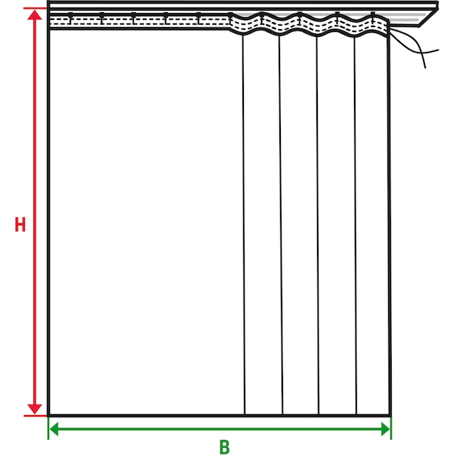 Rechnung | mit WOHNIDEEN BAUR (1 Vorhang »ALONDRA«, Wellenband St.), HOME HxB: 245x140, auf