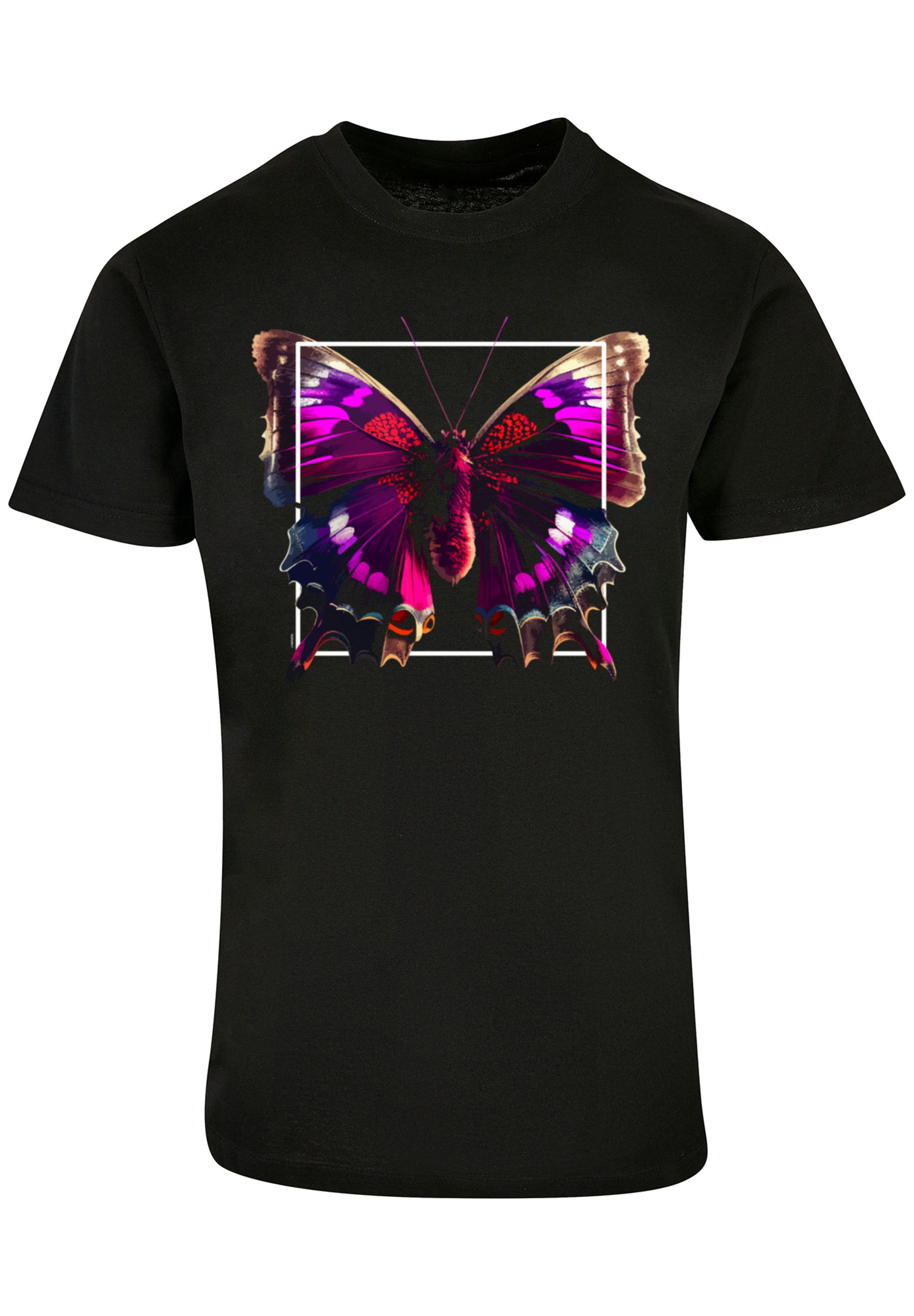 F4NT4STIC T-Shirt »Pink Schmetterling TEE UNISEX«, Print