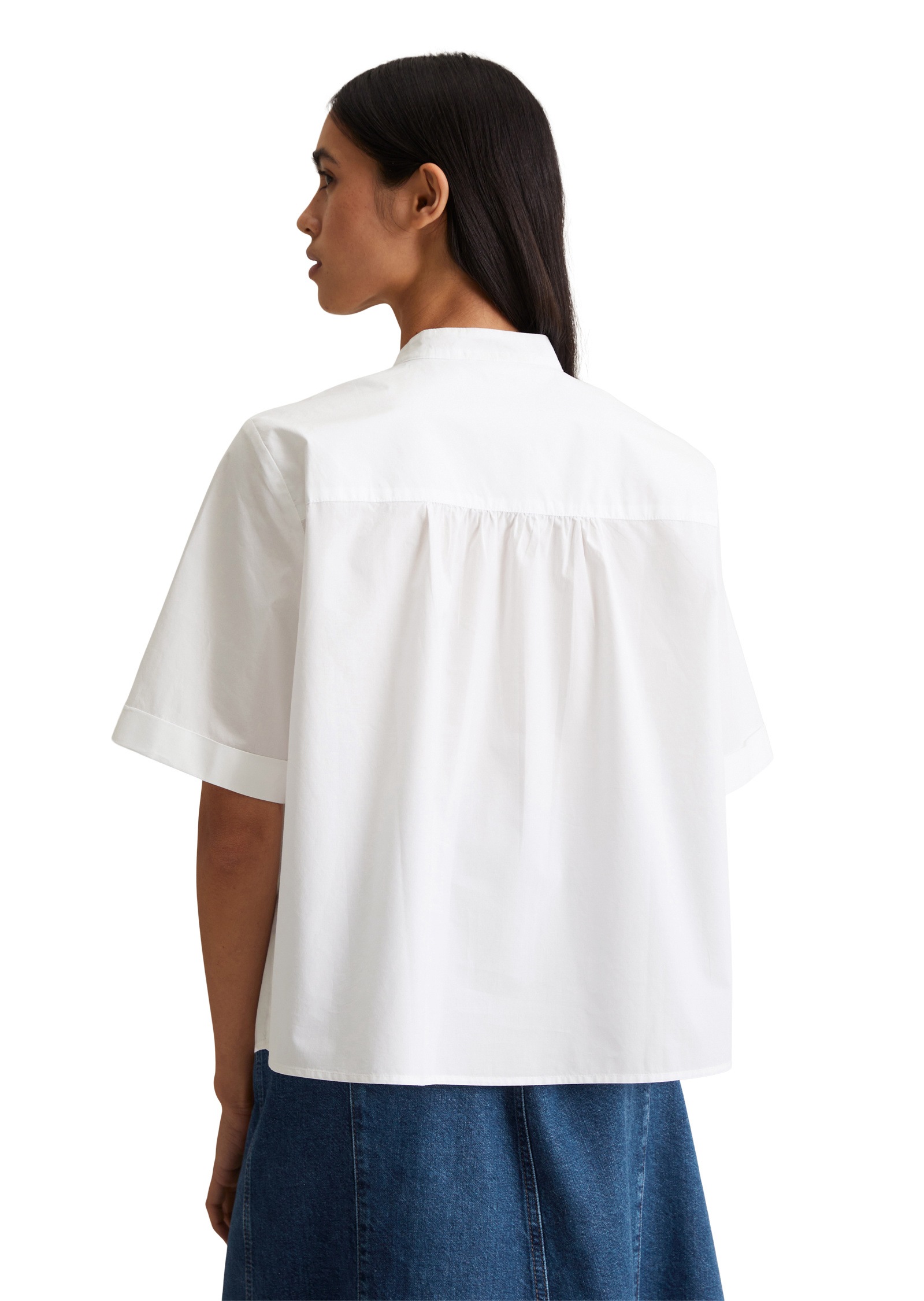 Thumbnail - Marc OPolo DENIM Kurzarmbluse "aus Papertouch Popeline"