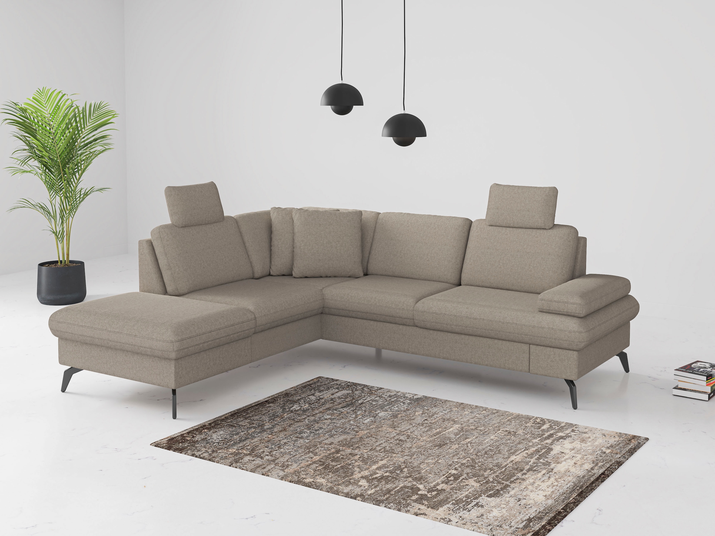 sit&more Ecksofa "Morris Jubi L-Form", inkl. Armteilfunktion und 1 Zierkiss günstig online kaufen