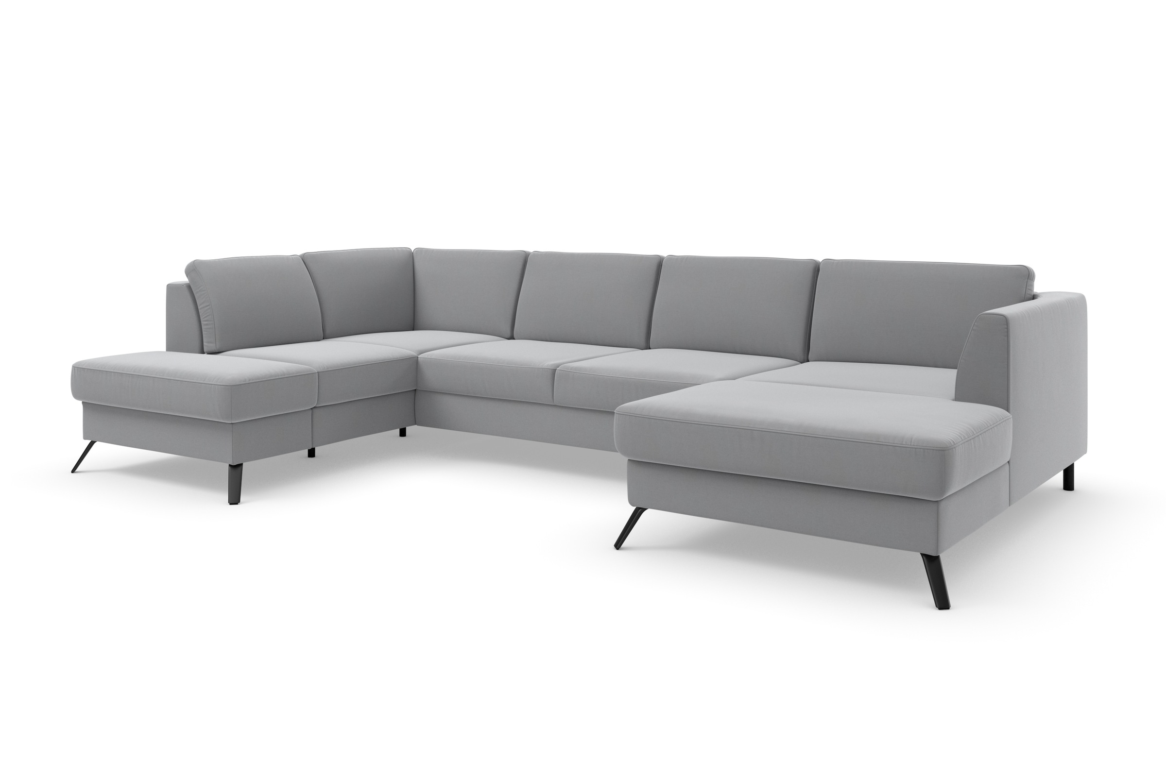 sit&more Wohnlandschaft »Olsen U-Form«, inklusive Sitztiefenverstellung, wahlweise mit Bettfunktion, 15cm hoch