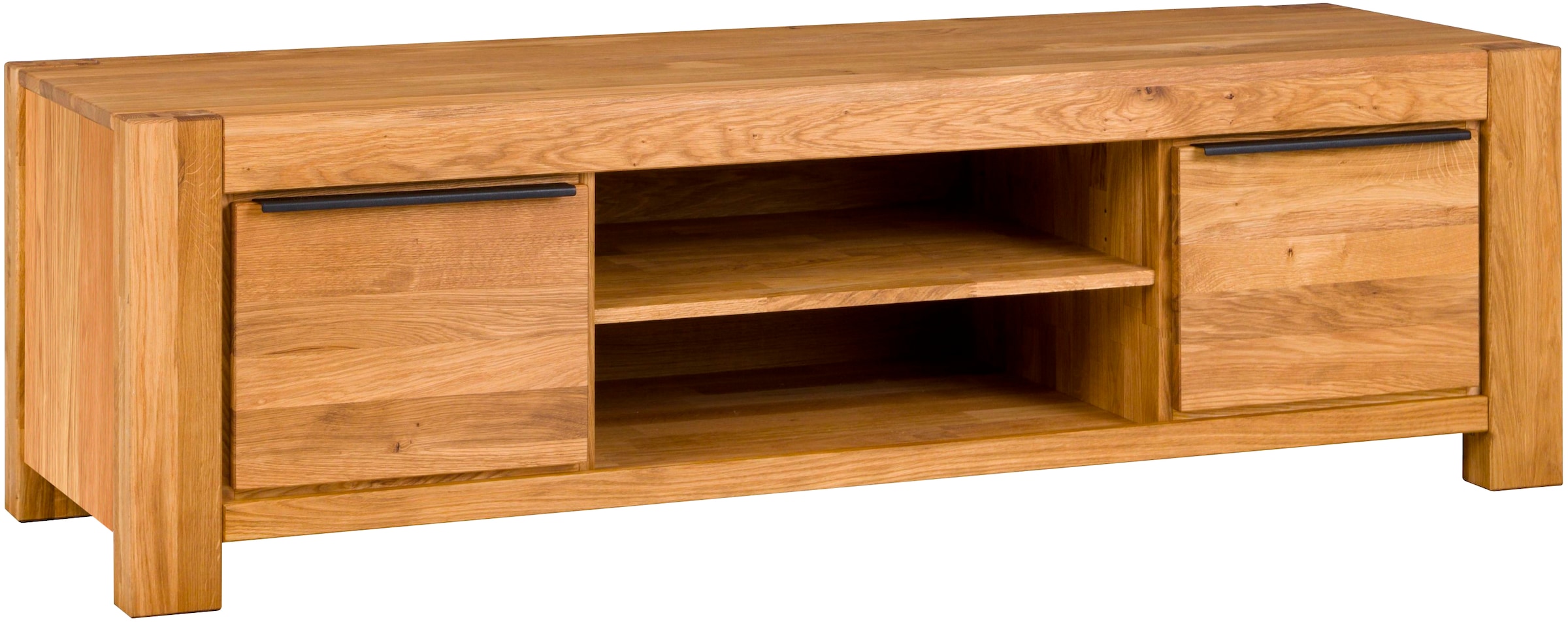 Home affaire Lowboard "SINA B/T/H: 173/45/51cm, schwarze Griffe, teilmassiv günstig online kaufen