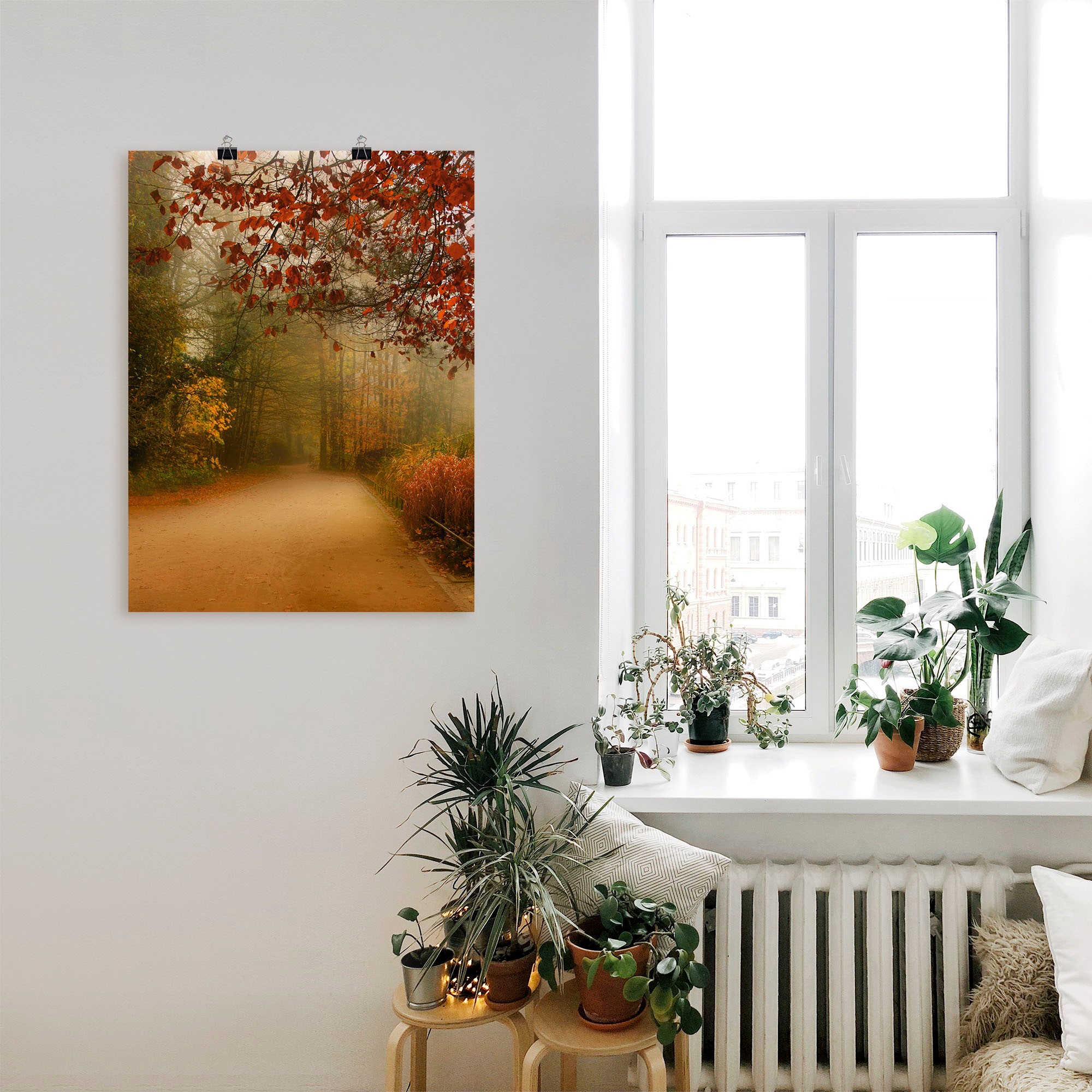 Artland Wandbild "Herbst im Park" Vier Jahreszeiten 1 Stk. tlg. als Poster günstig online kaufen