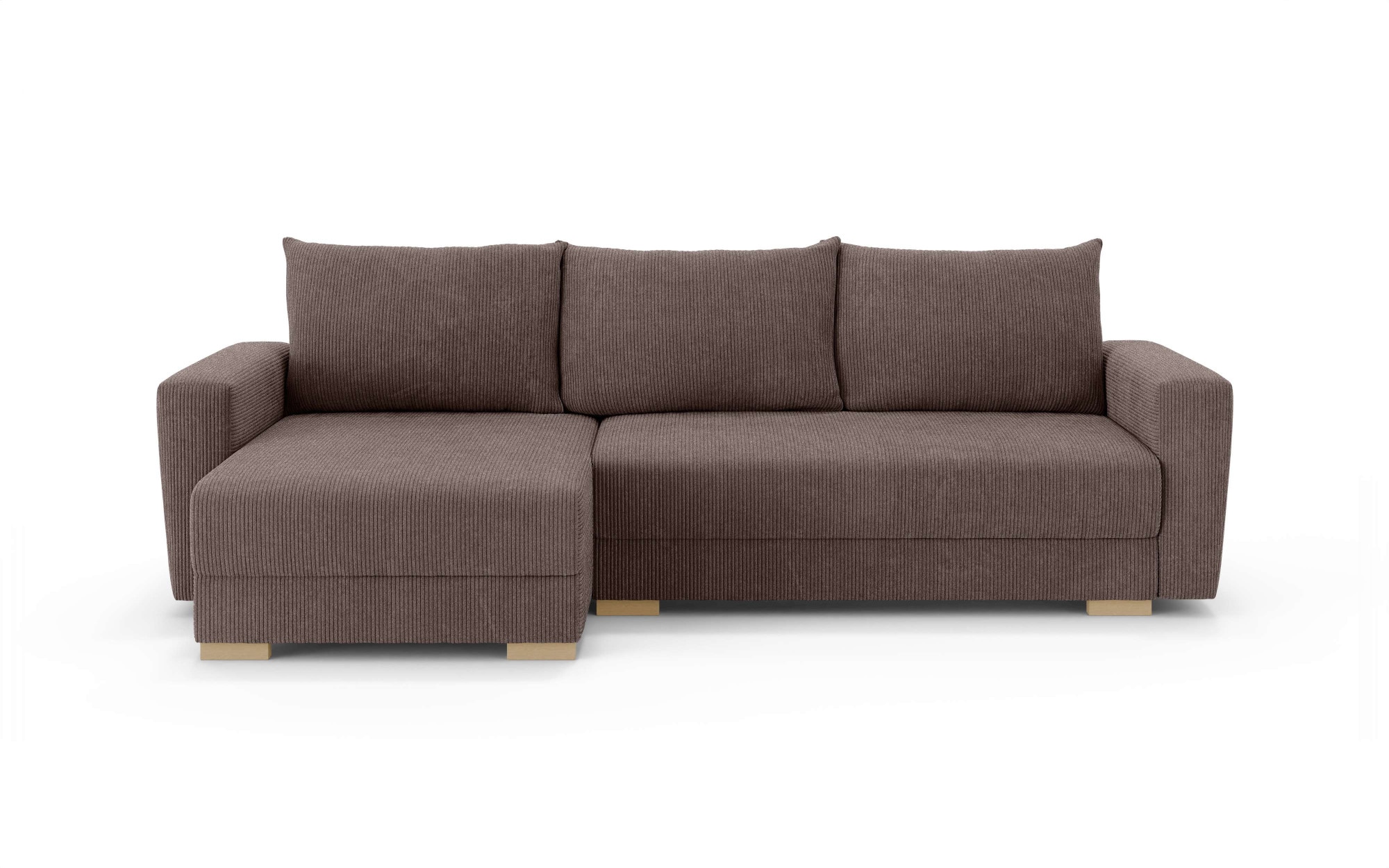 INOSIGN Ecksofa »MAGHERA universell Schlafsofa mit Bettkasten, Maße B/T/H: 255/142/84cm«, L-Form mit Recamiere rechts oder links montierbar, hoher Sitzkomfort