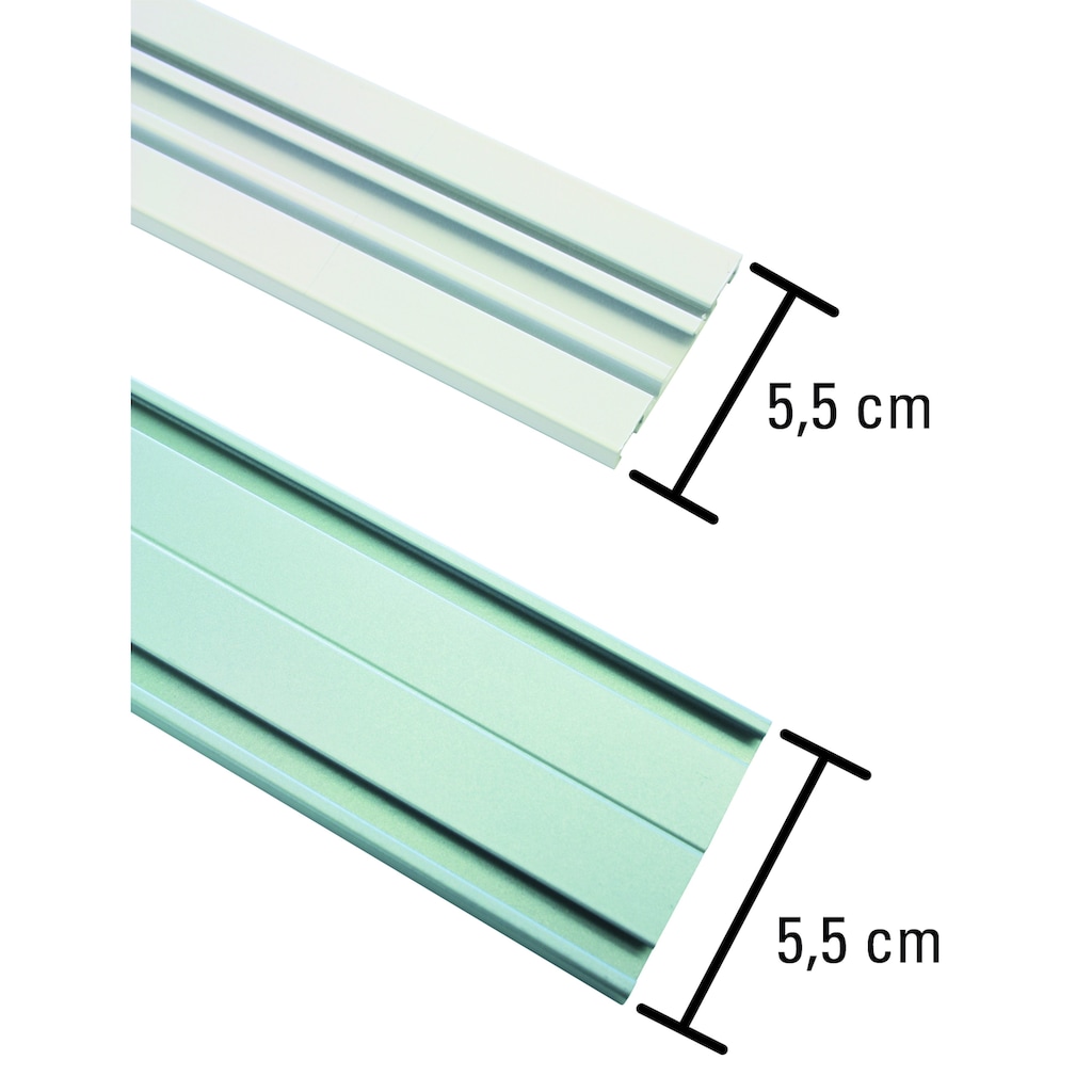 GARDINIA Vorhangschiene, 2 läufig-läufig, Fixmaß