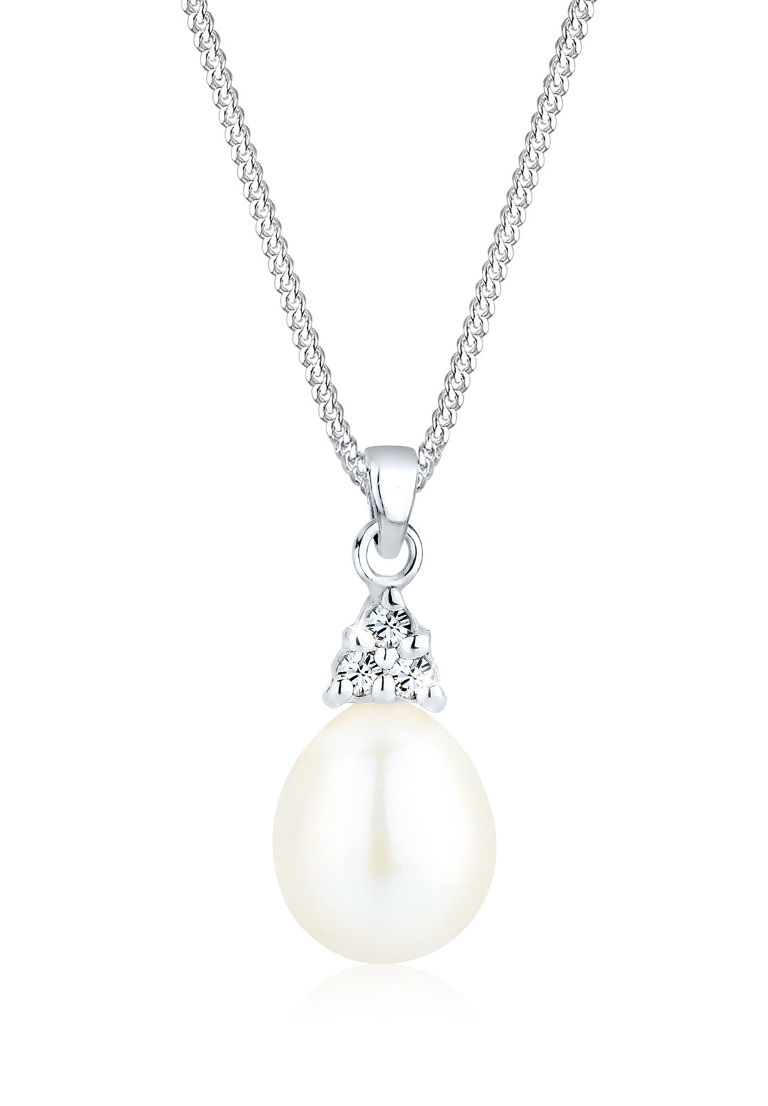 Perlenkette »Kristalle Süßwasserzuchtperle Silber«