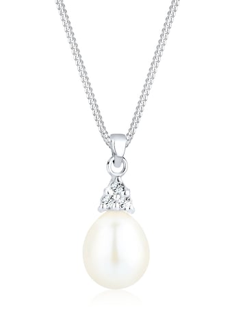 Perlenkette »Kristalle Süßwasserzuchtperle Silber«