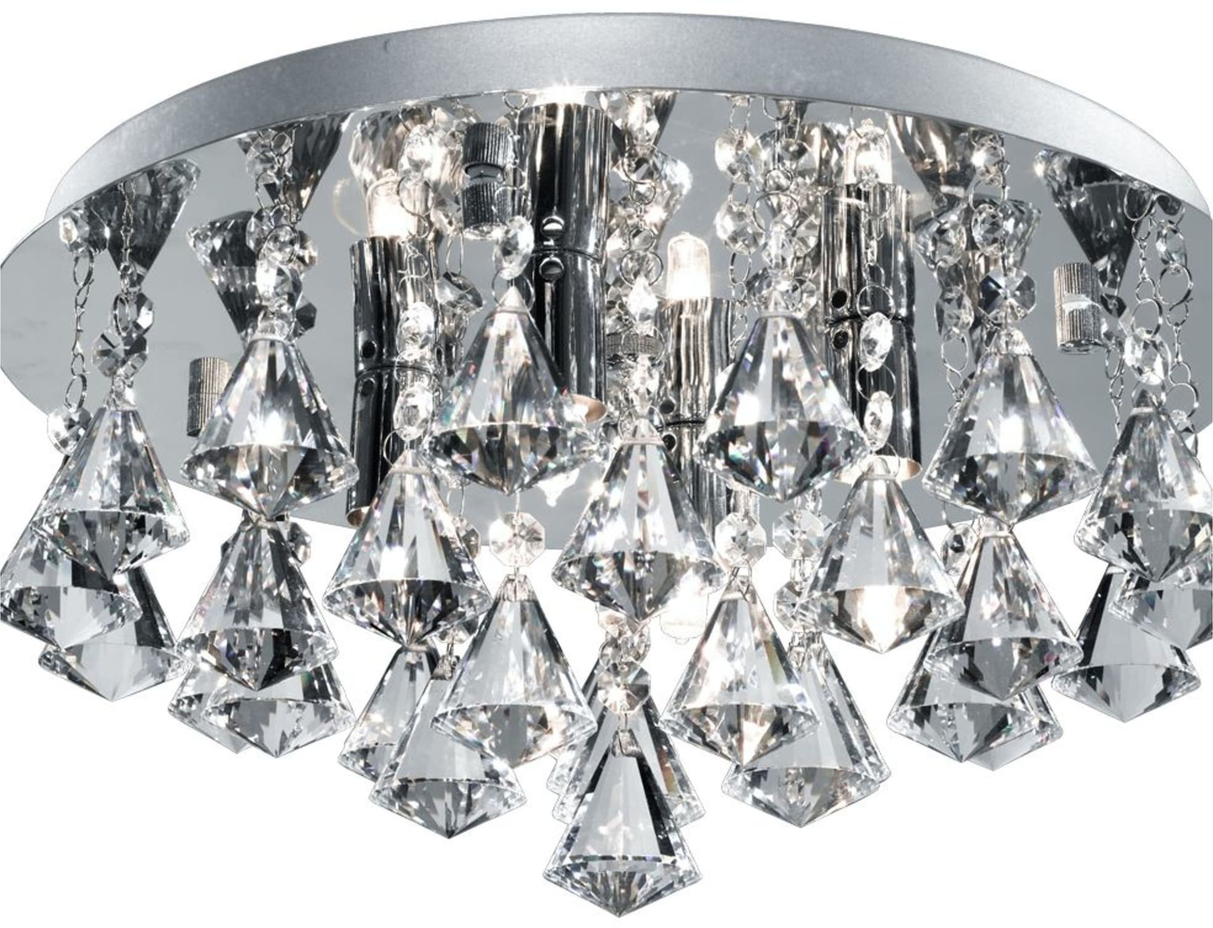 Searchlight Deckenleuchte »Hanna 4Lt Flush - Chrome Metal & Clear Crystal« G9 1 Stk.