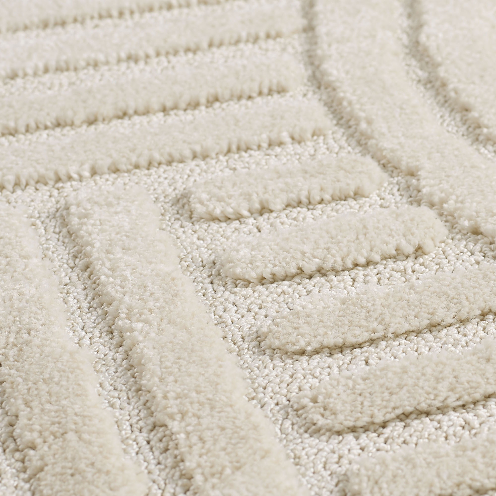 Designteppich AYYILDIZ TEPPICHE "ART 1121 Boho Design", beige (creme), H:20mm Ø:200cm, Polypropylen, Teppiche, auch in eckig, 3D Optik, Boho, skandinavisch, weich, Wohnzimmer 3