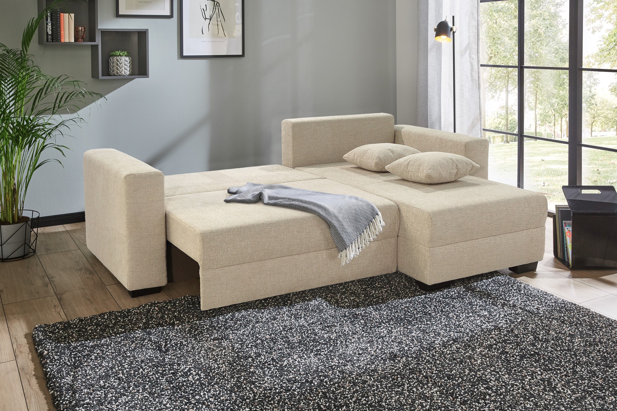 Jockenhöfer Gruppe Ecksofa "Elmau, L-Form, Breite 235cm", inkl. Bettfunktio günstig online kaufen