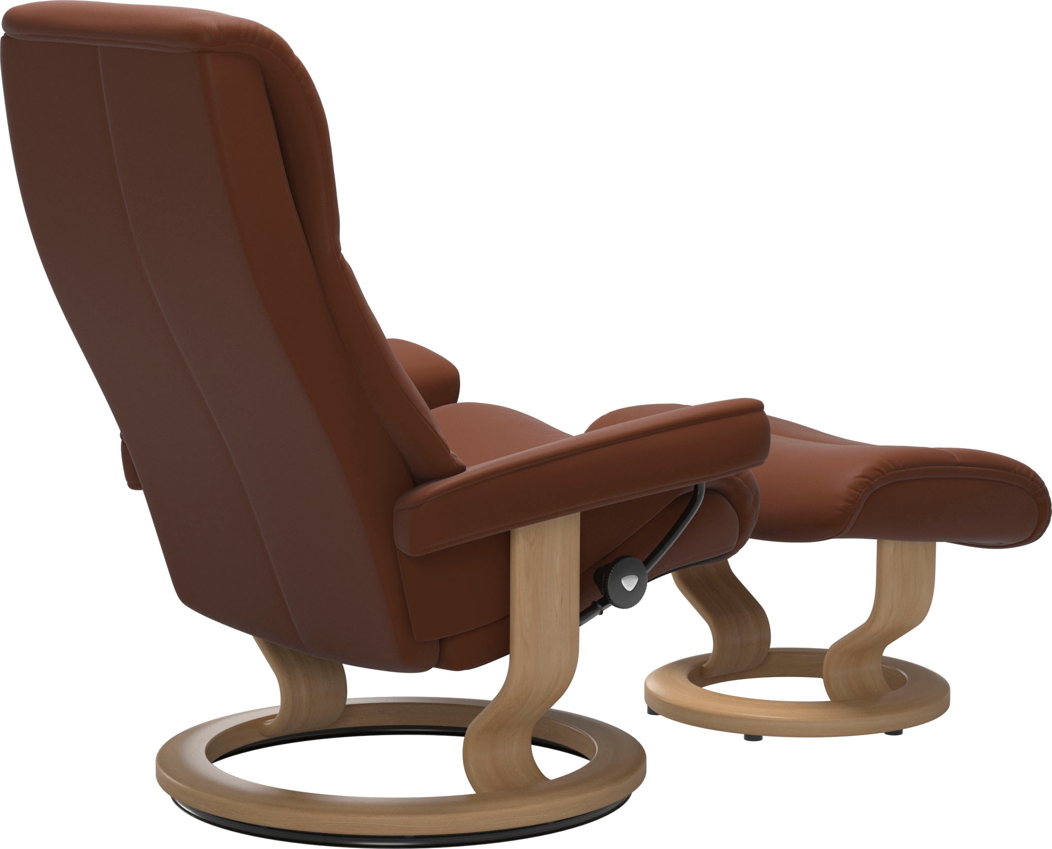 Stressless® Relaxsessel »View«, (Set, Relaxsessel mit Hocker), mit Classic Base, Größe M,Gestell Eiche