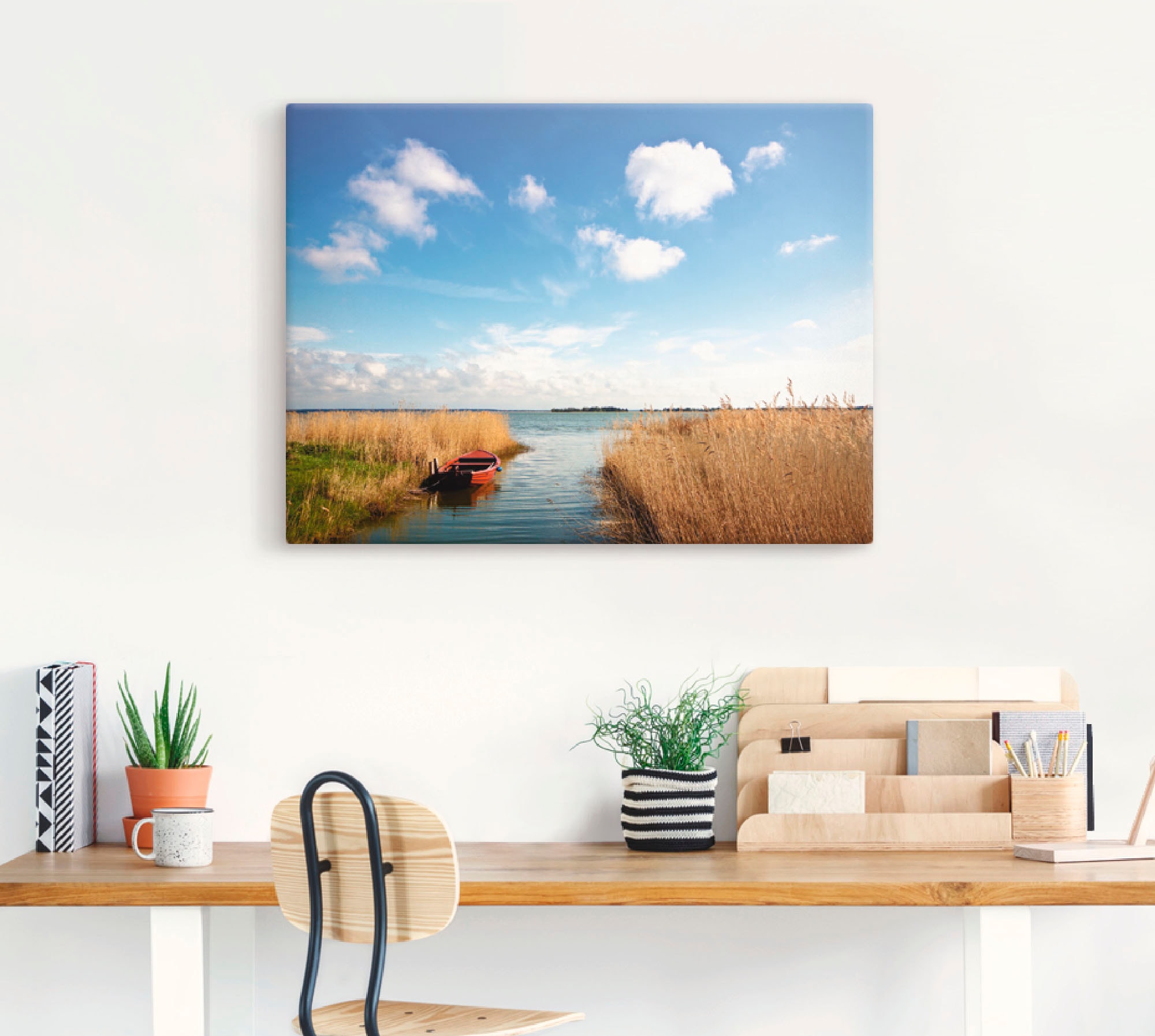 Artland Wandbild »Am Bodden bei Wiek (Fischland-Darß) I«, Küste, (1 St.), als Leinwandbild, Wandaufkleber oder Poster in versch. Größen